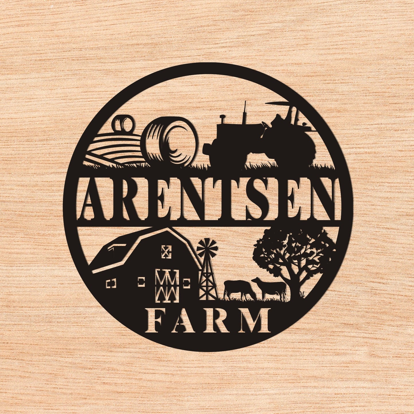 Custom Cow Ranch Metal Sign, Unique Family Name Gift, Personalized Metal Farmhouse Sign, Range Established Sign, Cow Farm Metal Sign
