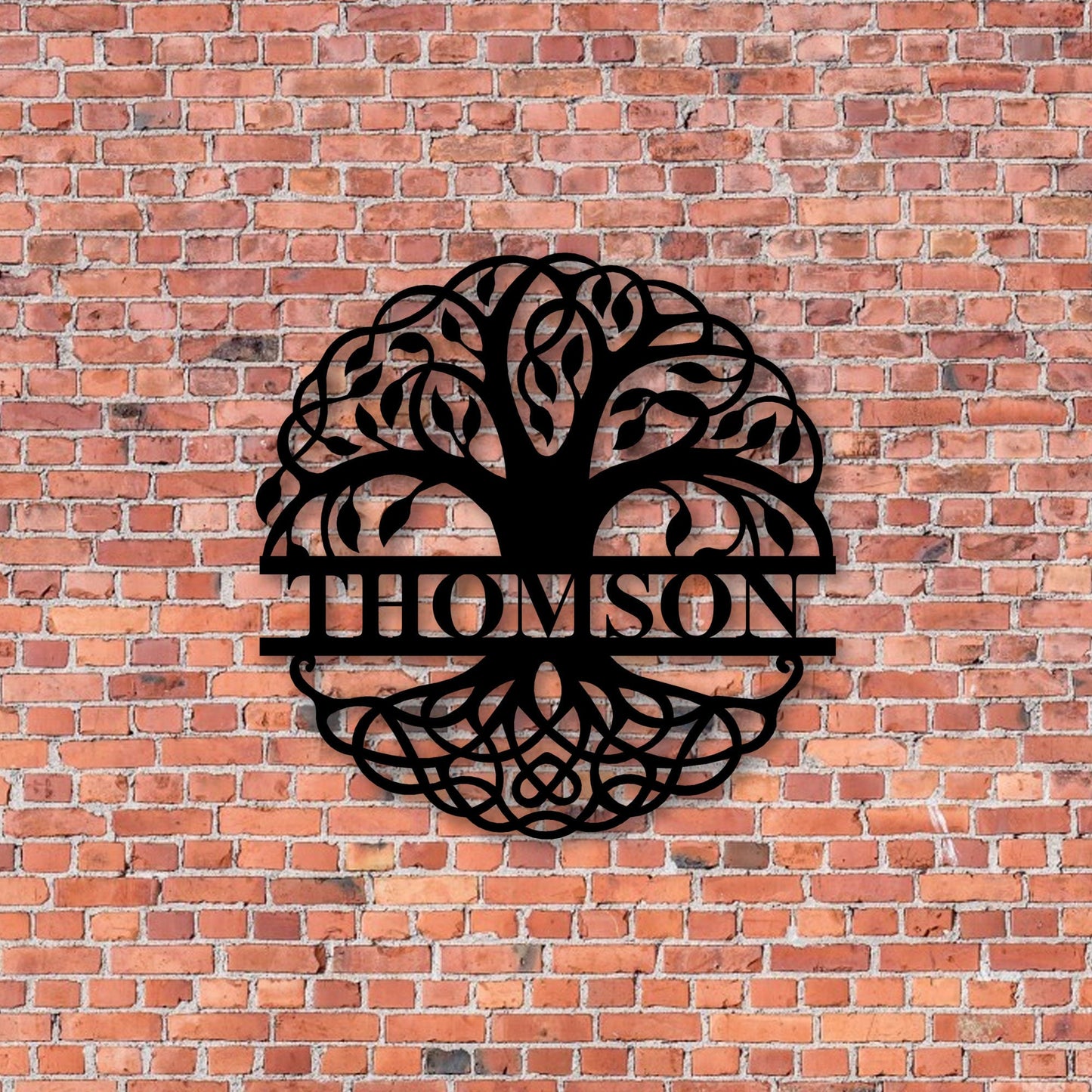 Custom Tree of Life Name Sign, Personalized Monogram Name Sign, Unique House Entry Metal Sign, Valentines Day Gift, Easy to Hang