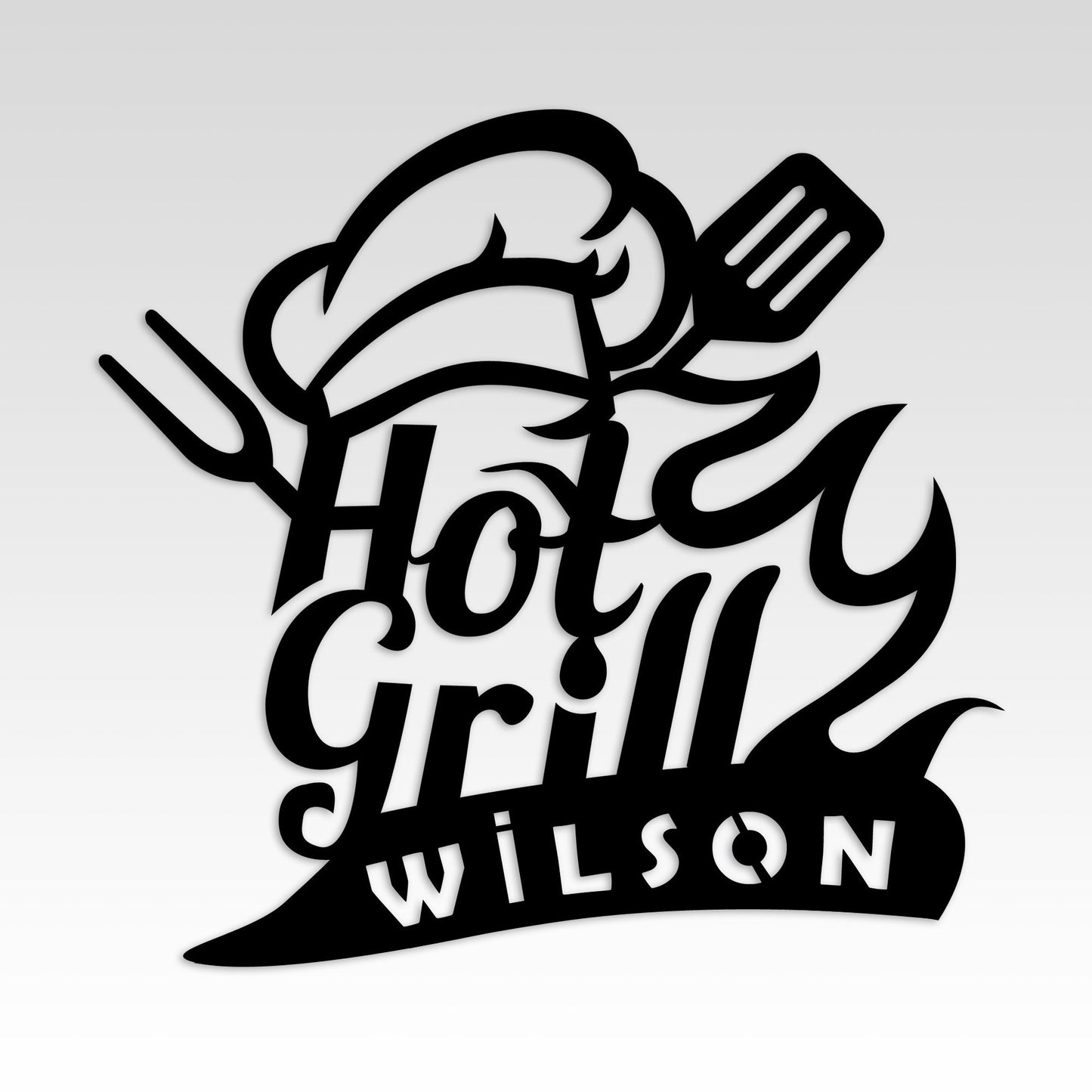 Custom Grill Metal Name Sign, Personalized Metal Grill Garden Name Sign, Bar And Grill name Sign, BBQ Kitchen Name Sign, Christmas Gift