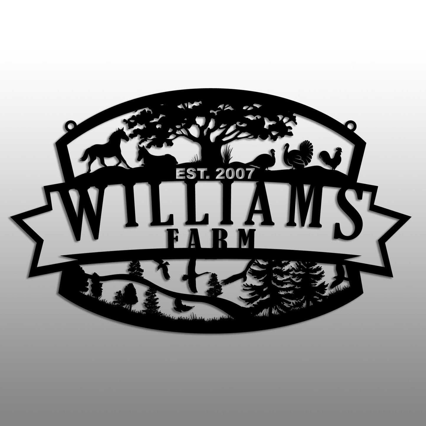 Personalized Farm Name Sign, Custom Ranch Entry Sign, Unique Birthday Gift, Gift For Family, Anniversary Gift, Custom Barn Name Metal Sign
