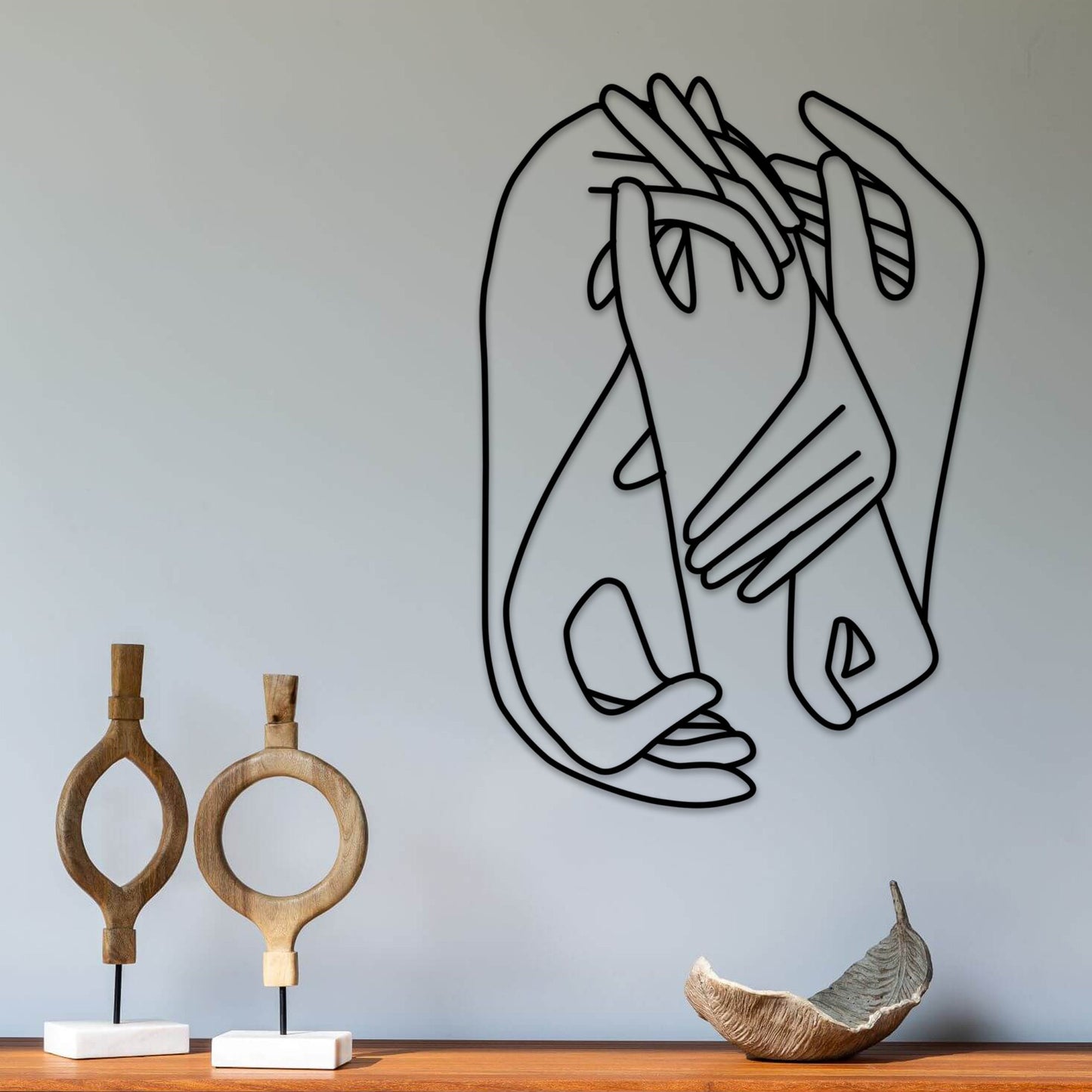 Hands Metal Wall Art, Holding Hands Metal Home Decor, Unique Birthday Gift, Livingroom Metal Wall Art, Christmas Gift, Abstract Wall Art