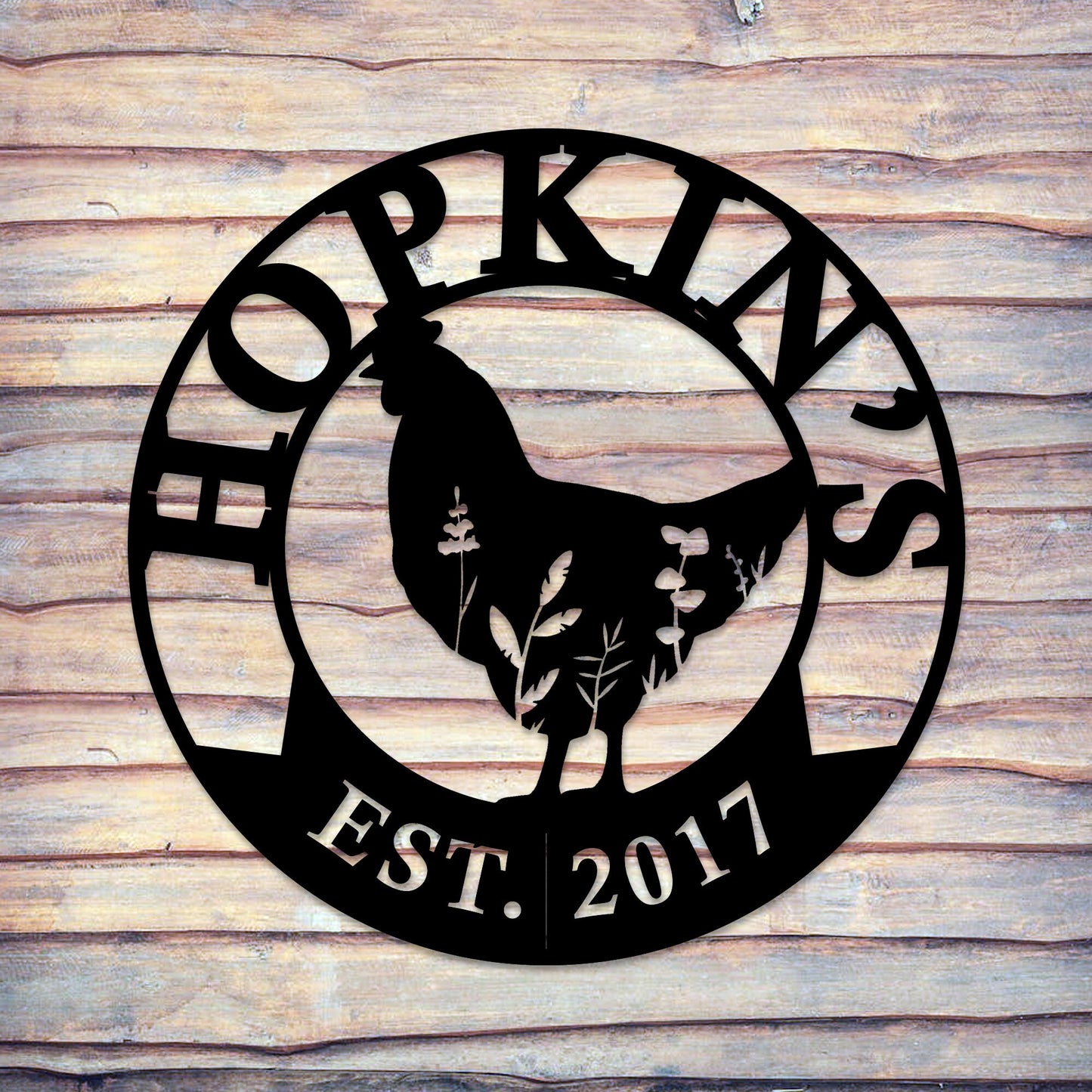 Custom Chicken Farm Metal Name Sign, Personalized Chicken Coop Metal Name Sign, Chicken Farm Entry Metal Wall Art, CValentines Day Gift