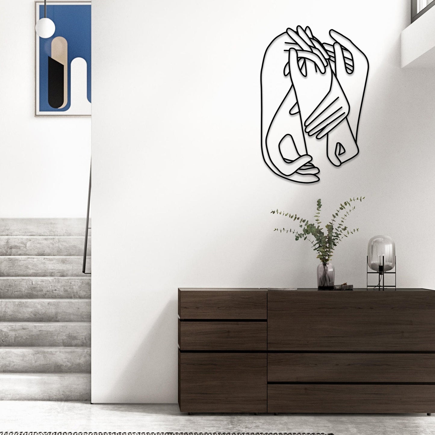 Hands Metal Wall Art, Holding Hands Metal Home Decor, Unique Birthday Gift, Livingroom Metal Wall Art, Christmas Gift, Abstract Wall Art