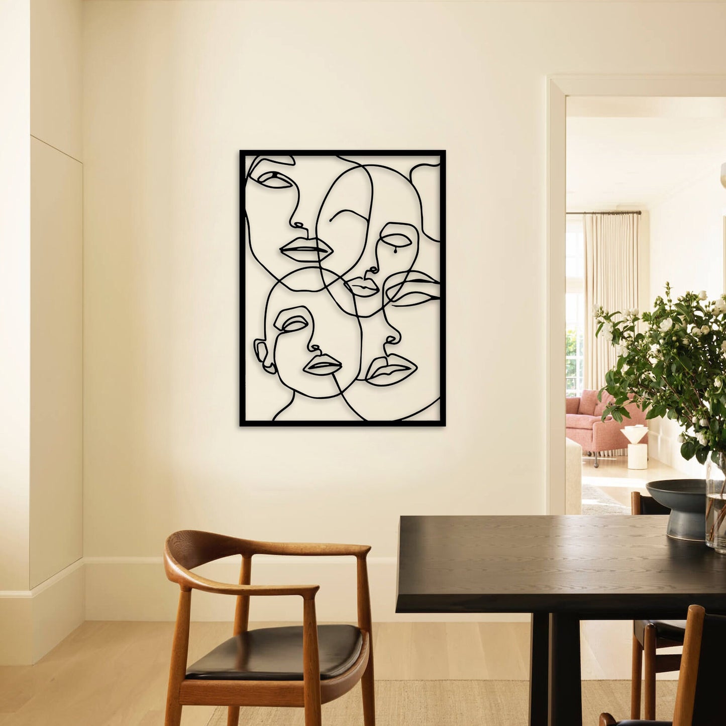 Womans Faces Metal Wall Art, Abstarct Metal Wall Decor, Unique Birthday Gift, Bathroom Metal Wall Art, Valentines Day Gift