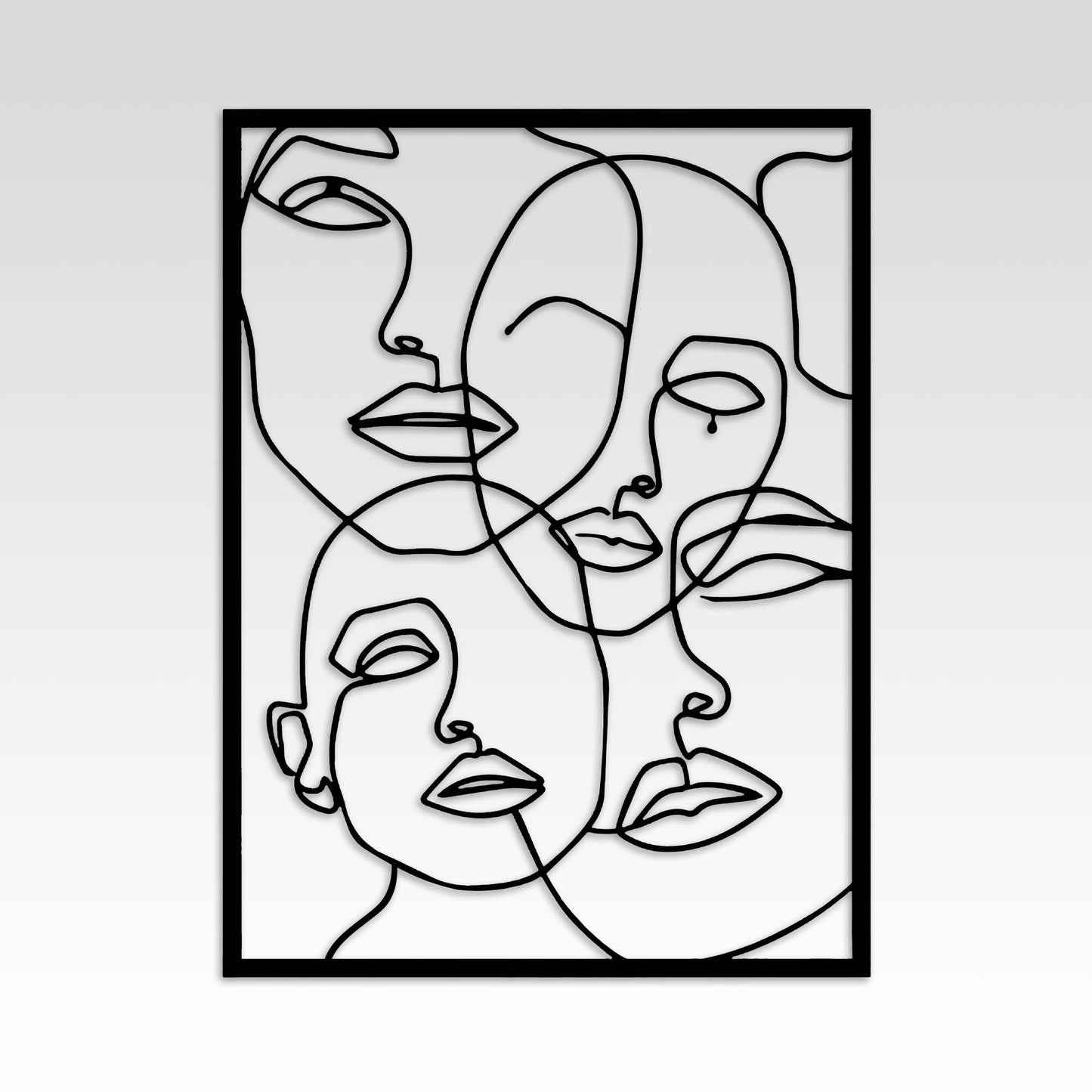 Womans Faces Metal Wall Art, Abstarct Metal Wall Decor, Unique Birthday Gift, Bathroom Metal Wall Art, Valentines Day Gift