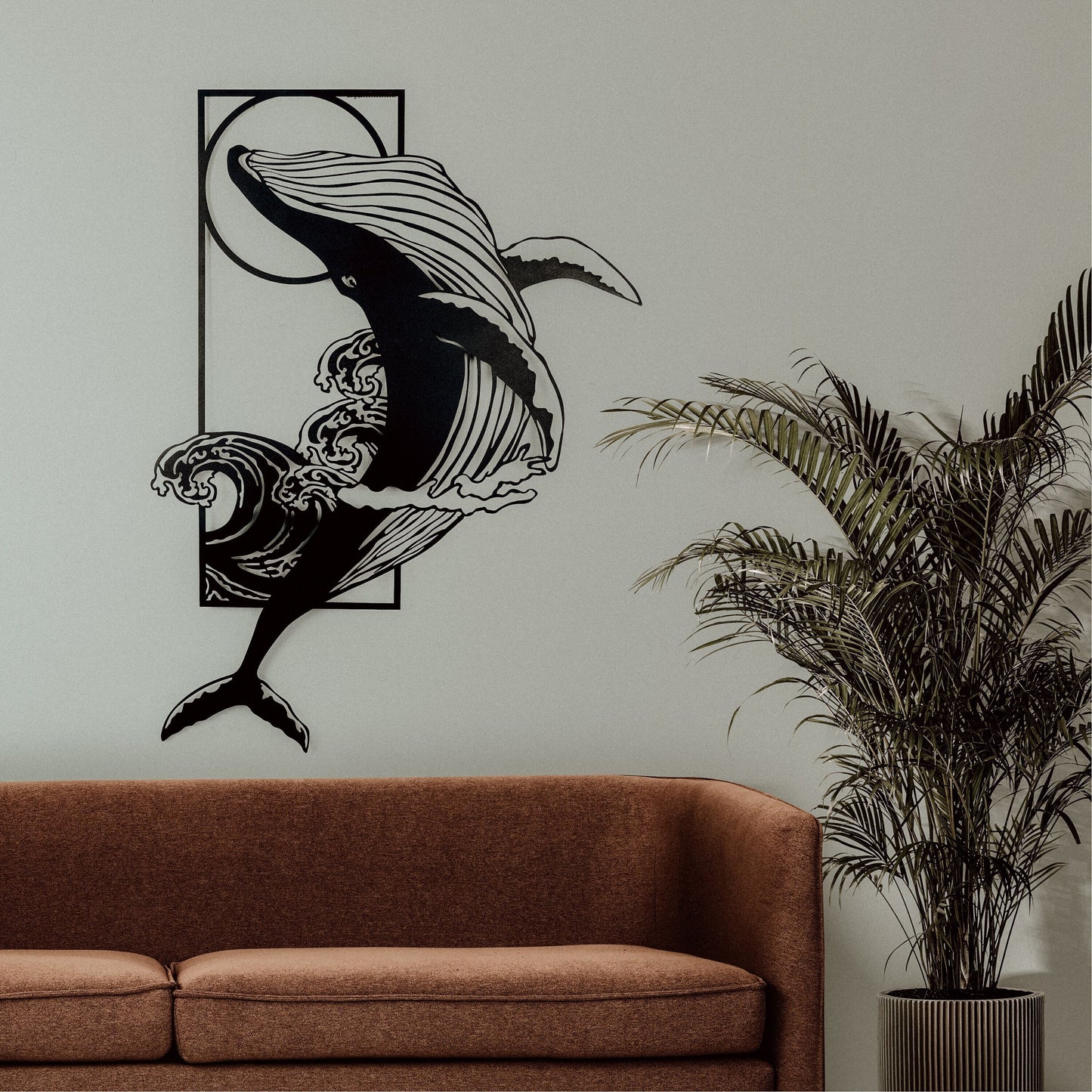 Whale Metal Wall Art, Bathroom Metal Wall Art, Unique Sea Life Wall Decor, Ocean Lovers Birthday Gift, Porch Metal Wall Art, Gift for her