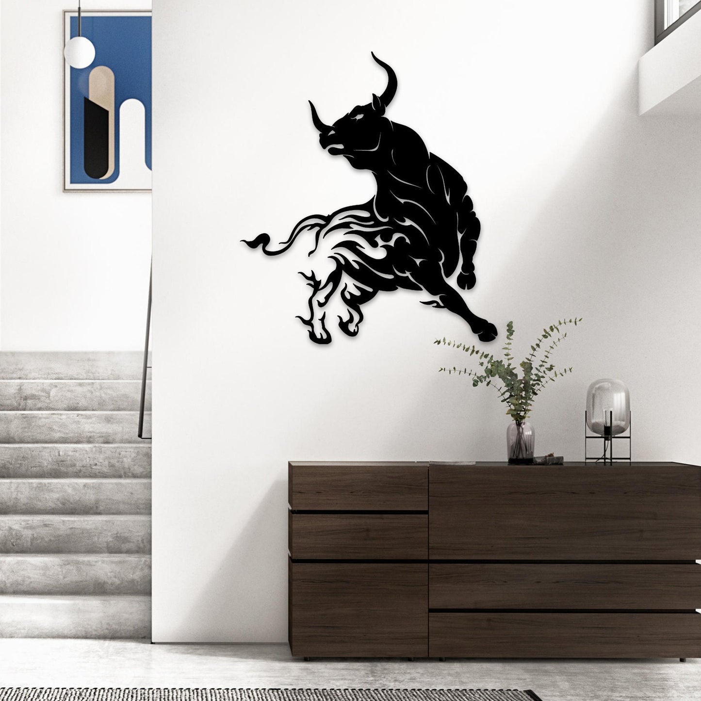 Bull Metal Wall Art, Buffalo Metal Wall Art, Rodeo Lovers Birthday Gift, Porch Metal Wall Art, Bull Ranch Metal Sign, Christmas Gift