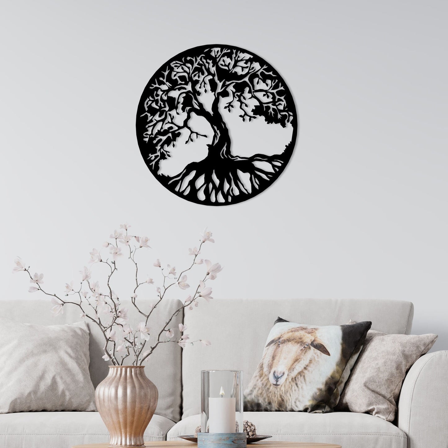 Tree Of Life Metal Wall Art, Livingroom Metal Wall Decor, Yoga Room Metal Wall Art, Unique Birhtday Gift, Gift for Her, Housewarming Gift