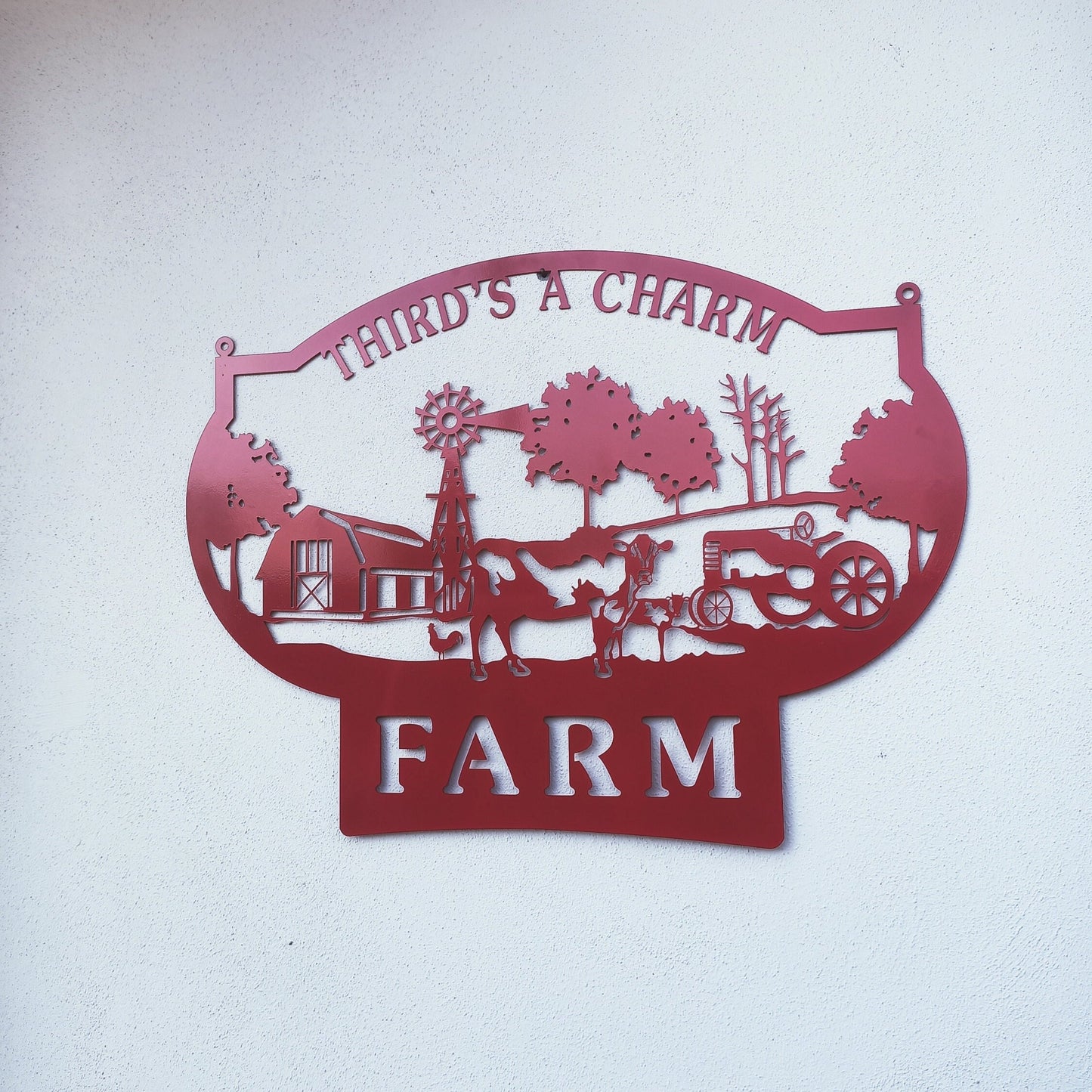 Custom Metal Ranch Name Sign, Personalized Farm Name Sign, Unique Custom Farm Sign, Christmas Gift, Anniversary Gift, Porch Metal Wall Art