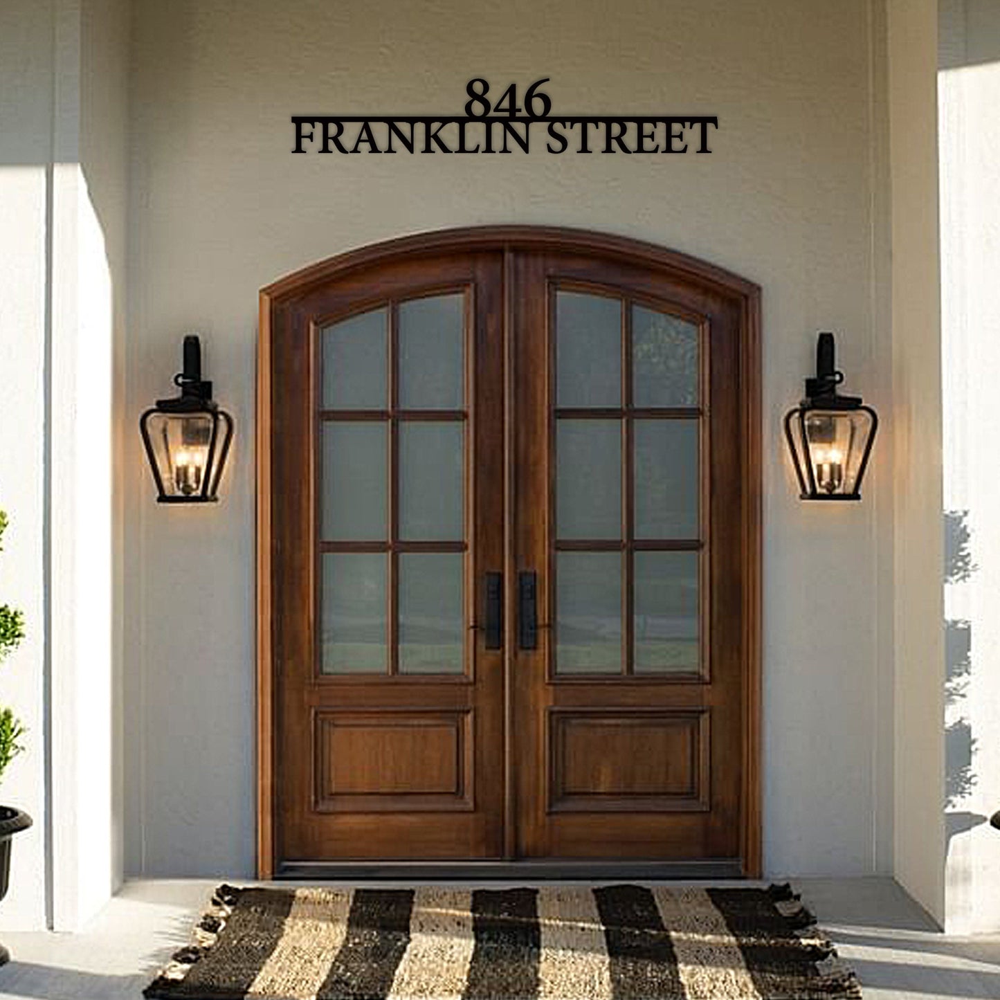 Custom Monogram Street Number Metal Sign, Personalized Metal House Name Sign, Unique Family Name Sign, New House Family Name Metal Sign