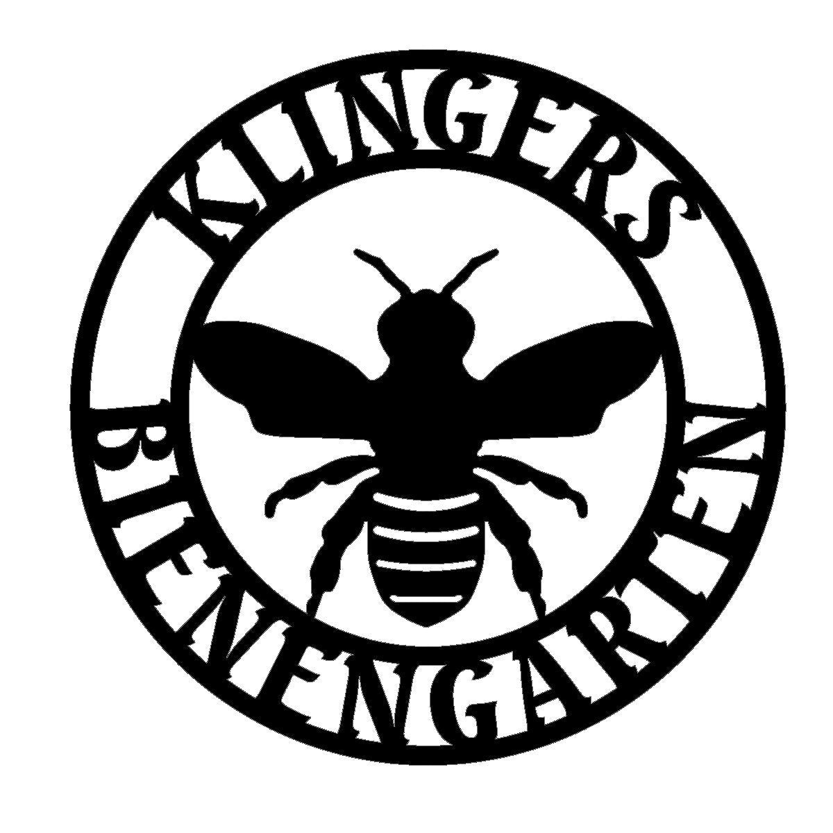Custom Bee Farm Metal Name Sign, Personalized Family Name Sign, Bee Lovers Unique Gift, Honey Garden Entry Metal Name Sign, Christmas Gift