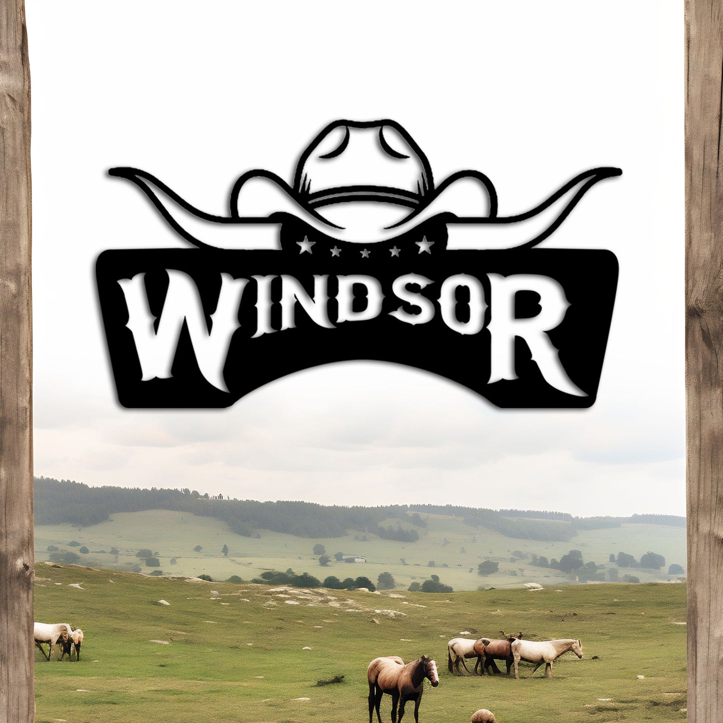 Cowboy Bulls Custom Metal Sign, Personalized Horse Ranch Metal Sign, Christmas Gift, Porch Metal Wall Art, CustomMetal Sign, Easy to Hang
