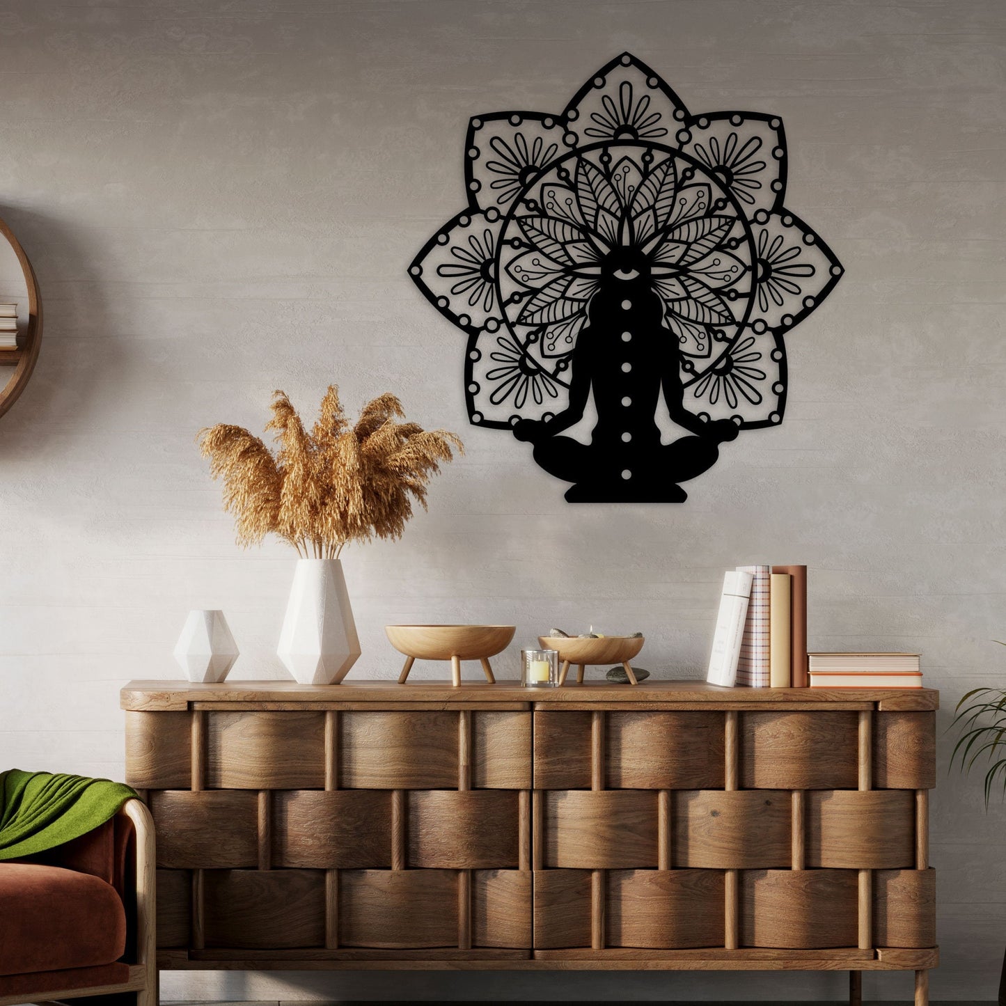 Yoga Unique Metal Wall Art, Buda Metal Wall Decor, Yoga Lovers Metal Gift, Headboard Wall Art, Unique Birthday Gift, Valentines Day Gift