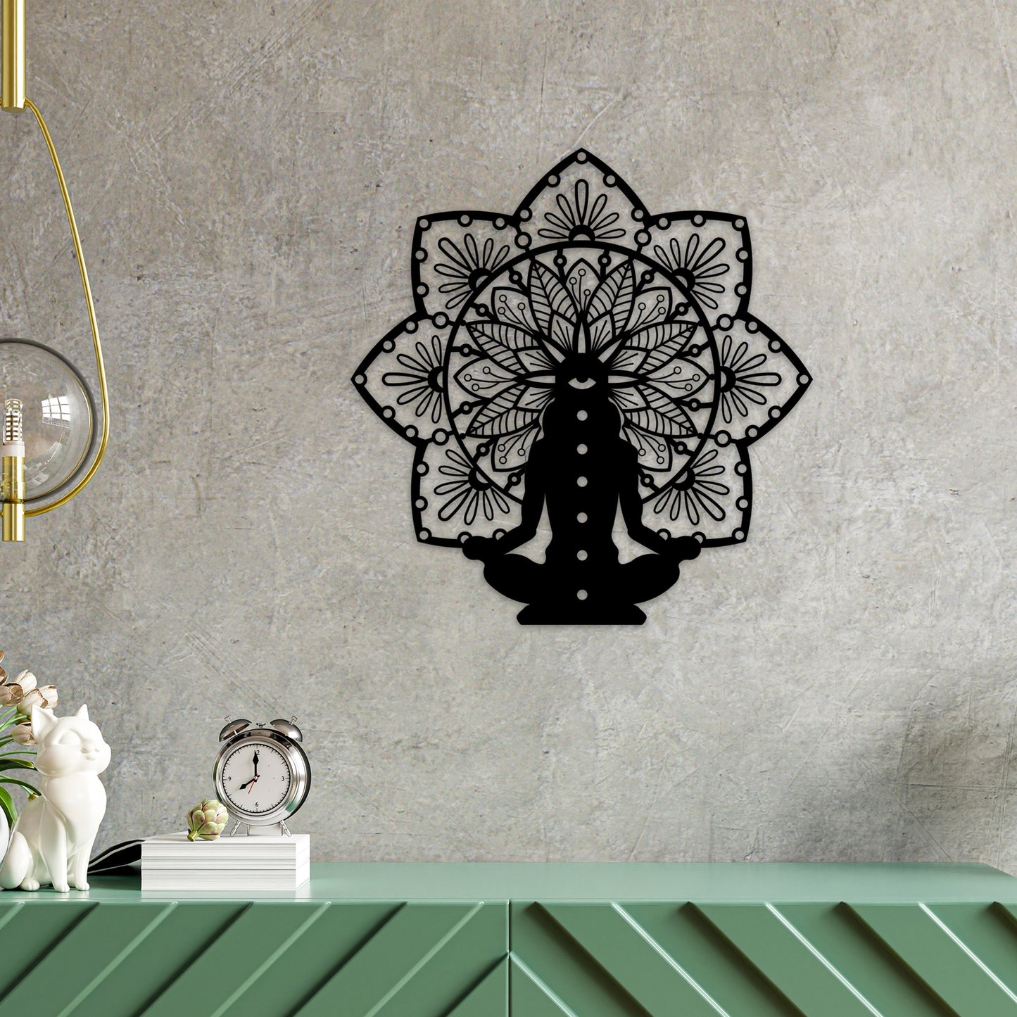 Yoga Unique Metal Wall Art, Buda Metal Wall Decor, Yoga Lovers Metal Gift, Headboard Wall Art, Unique Birthday Gift, Valentines Day Gift