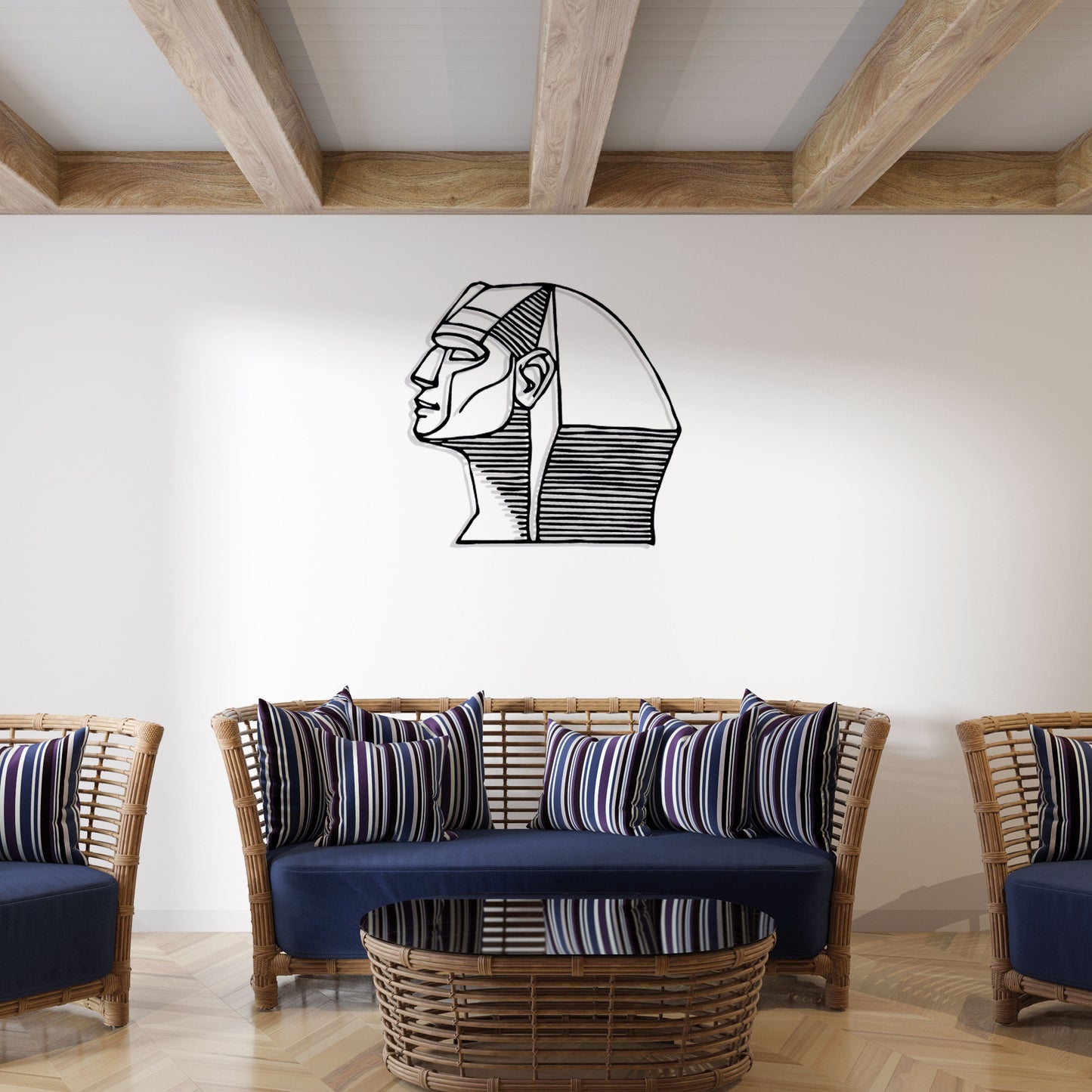 Ramses Egyptian Metal Wall Art, Historical Egyptian Lovers Unique Birthday Gift, King Ramses Line Art Wall Decor, Valentines Day Gift