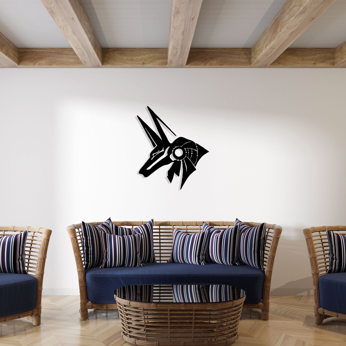 Anubis Metal Wall Art, Egyptian Lovers Unique Birthday Gift, Valentines Day Gift , Iconic Mythology Metal Art, Easy to Hang, Housewarming