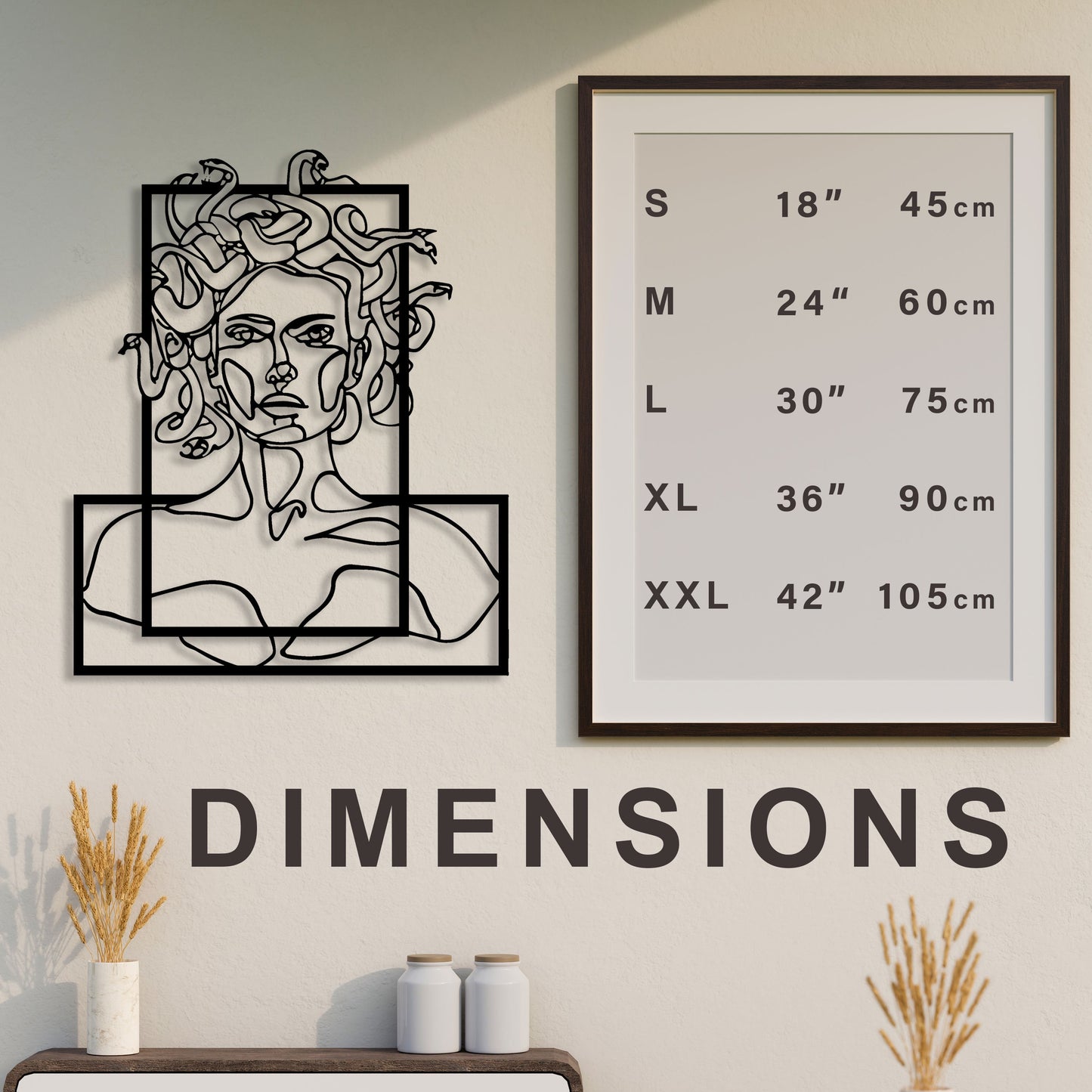 Metal Medusa Line Wall Art, Headboard Metal Wall Art, Mythology Greak Metal Wall Decor, Gift for Her, iconic Wall Art, Unique Birthday Gift