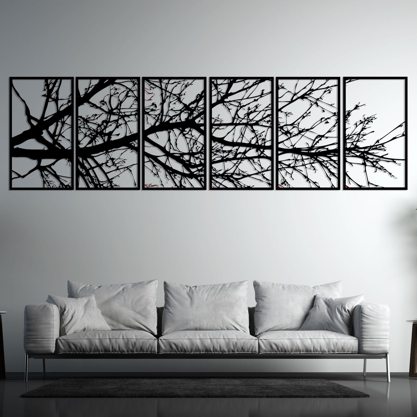 Tree Metal Wall Art, Kitchen Metal Wall Decor, House Entry Metal Wall Art, 6 Pcs Tree Lovers Gift, Unique Birthday Gift, Hosewarming Gift