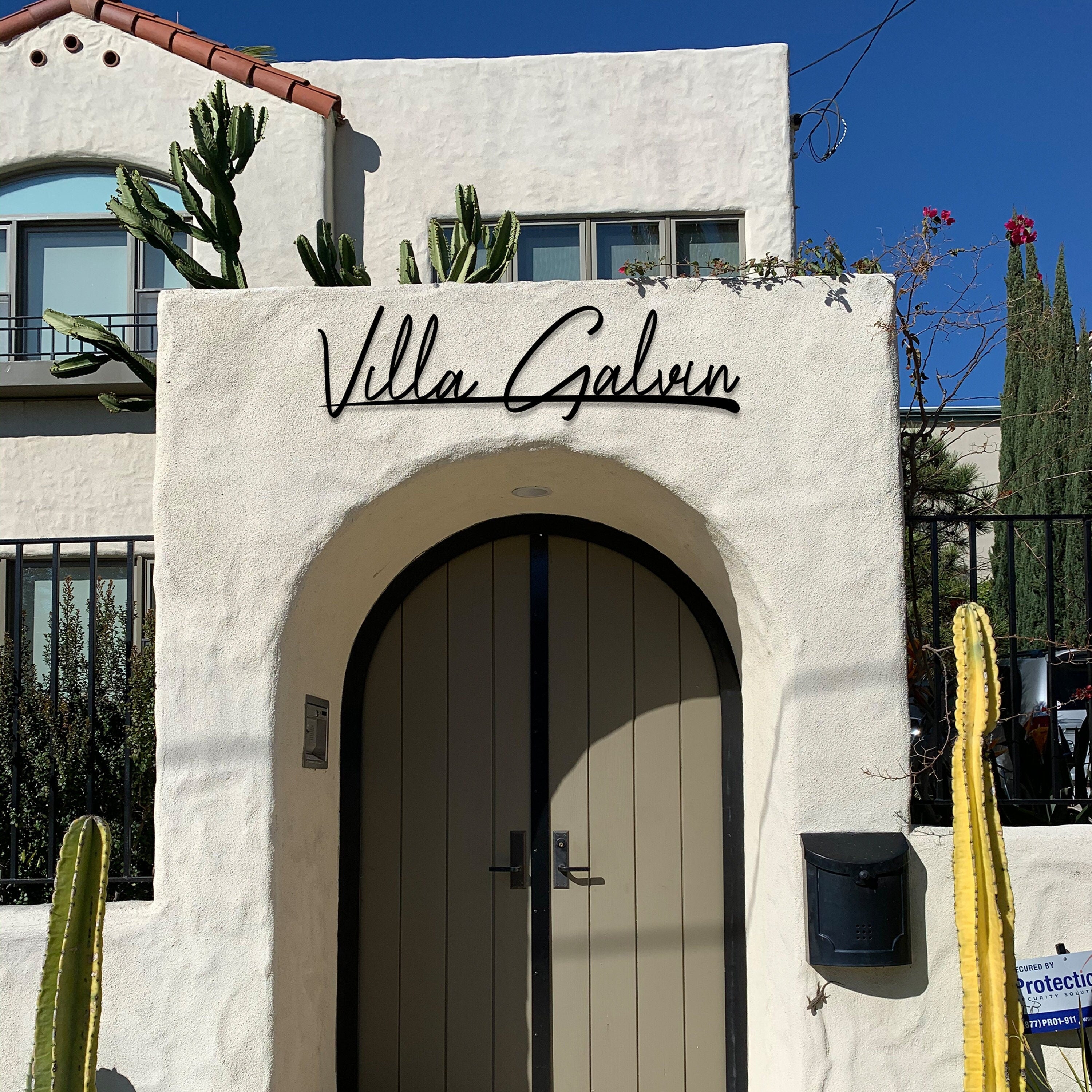 Custom Metal Villa Name Sign, Personalized Casa Name Sign, Unique Custom Metal Family Name, Best Anniversary Gift, Christmas Gift