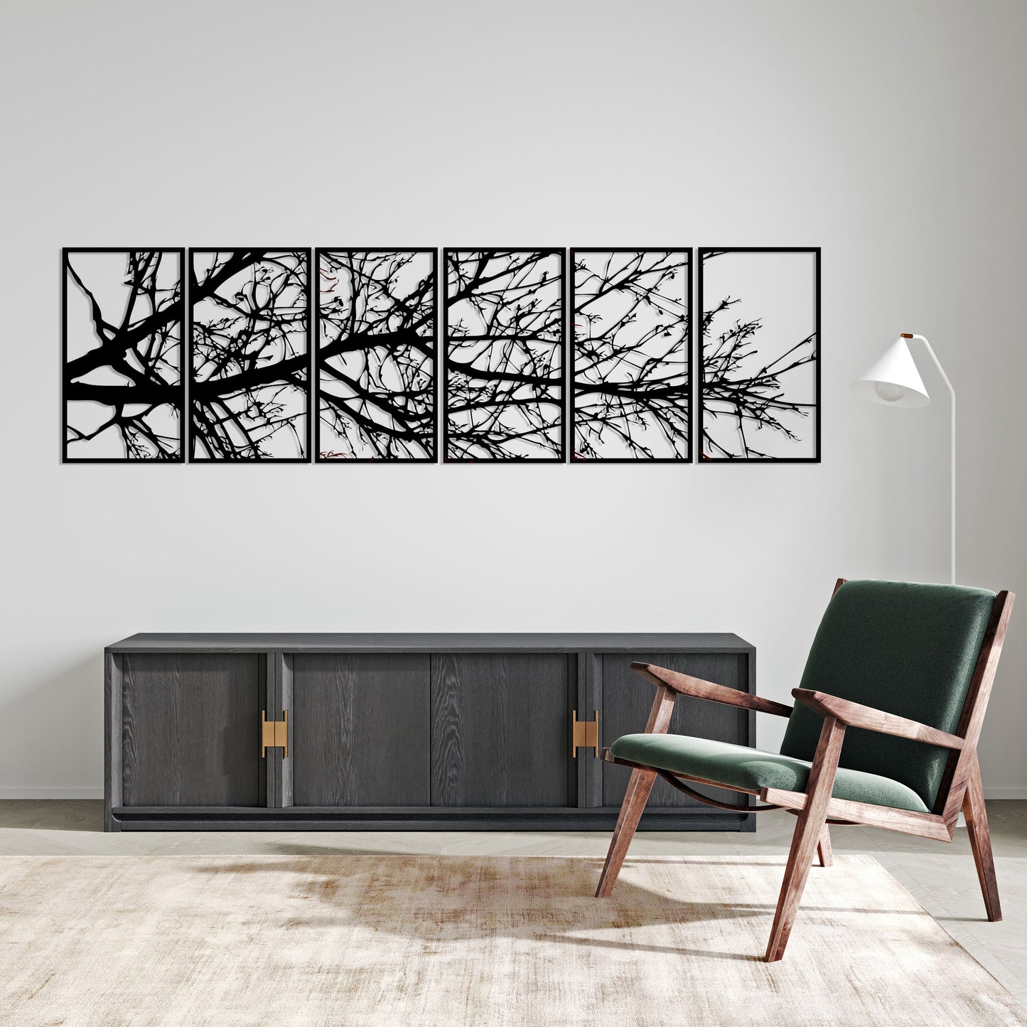 Tree Metal Wall Art, Kitchen Metal Wall Decor, House Entry Metal Wall Art, 6 Pcs Tree Lovers Gift, Unique Birthday Gift, Hosewarming Gift