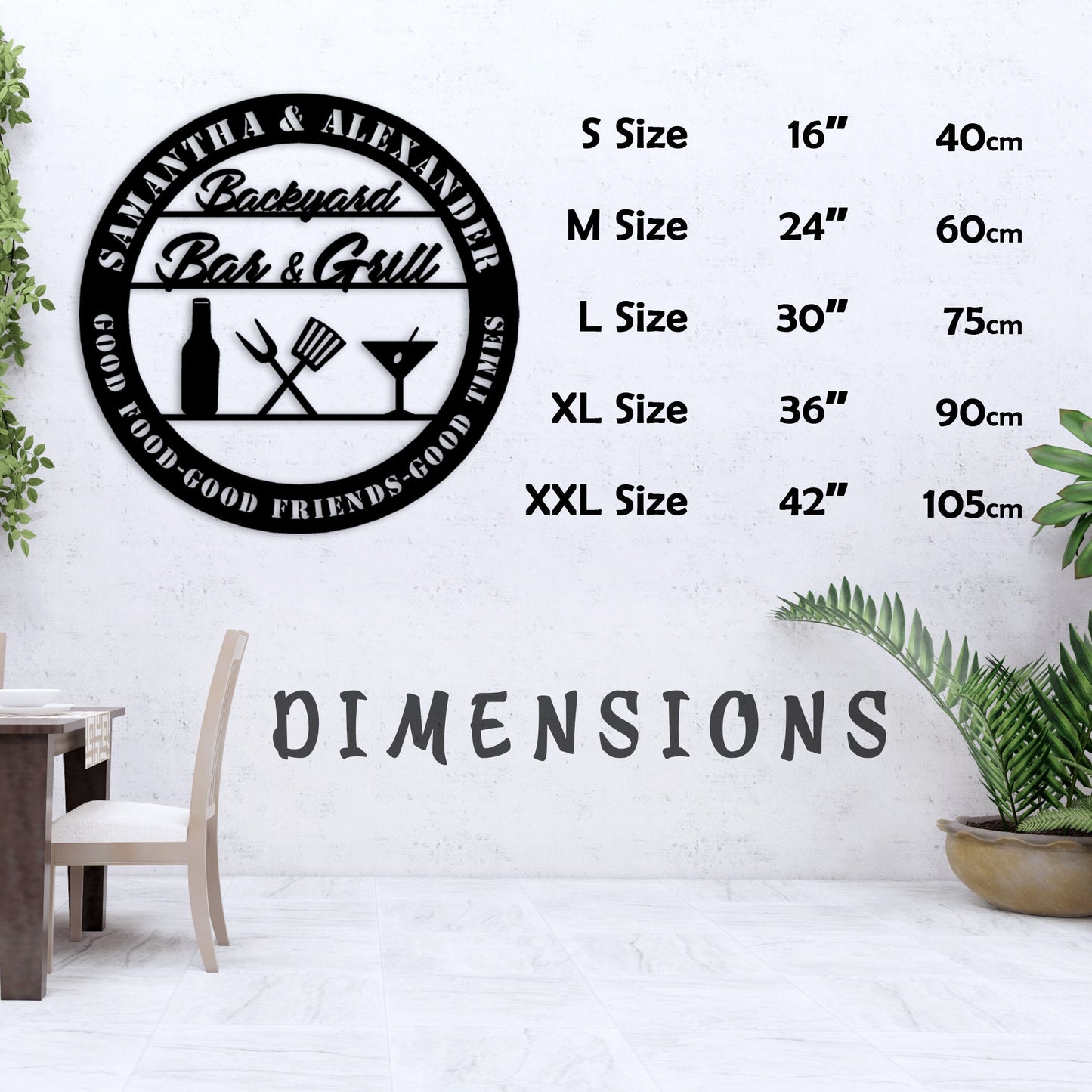 Personalized Metal Sign for Bars and BBQ, Custom Bar and Grill Unique Metal Decor, BBQ Lovers Gift, Best Anniversary Gift, Christmas Gift
