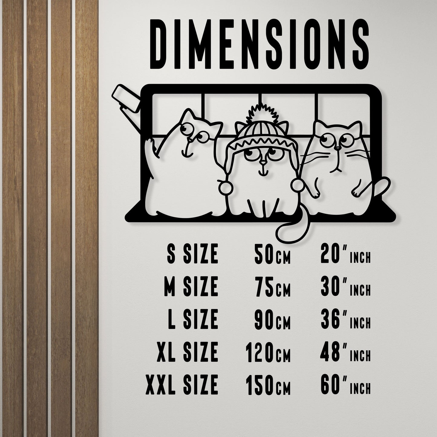 Cats Taking Selfies Metal Wall Art, Cat Lovers Birthday Gift, Nordic Cat Wall Art, Cat House Wall Art, Childsroom Door Sign, Christmas Gift