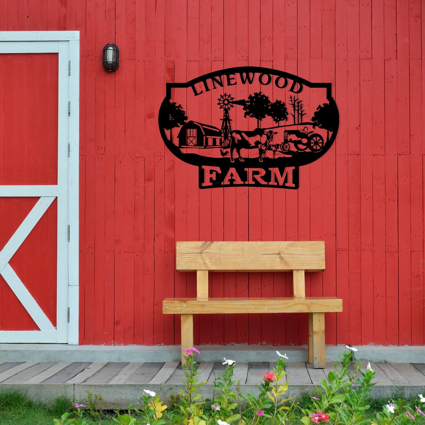 Custom Metal Ranch Name Sign, Personalized Farm Name Sign, Unique Custom Farm Sign, Christmas Gift, Anniversary Gift, Porch Metal Wall Art