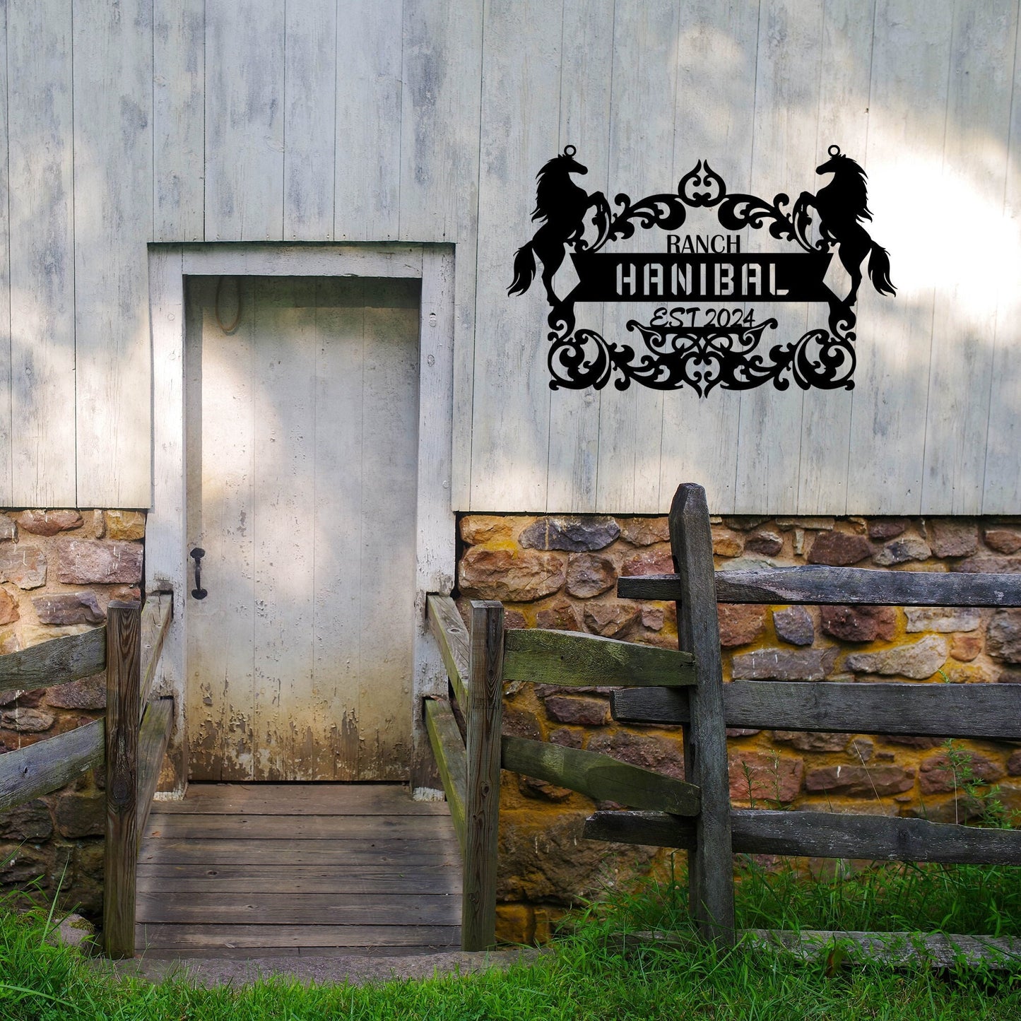 Custom Metal Horse Ranch Sign, Personalized Farm Name Sign, Unique Custommetal Sign, Metal Farm Sign, Best Anniversary Gift, Christmas Gift