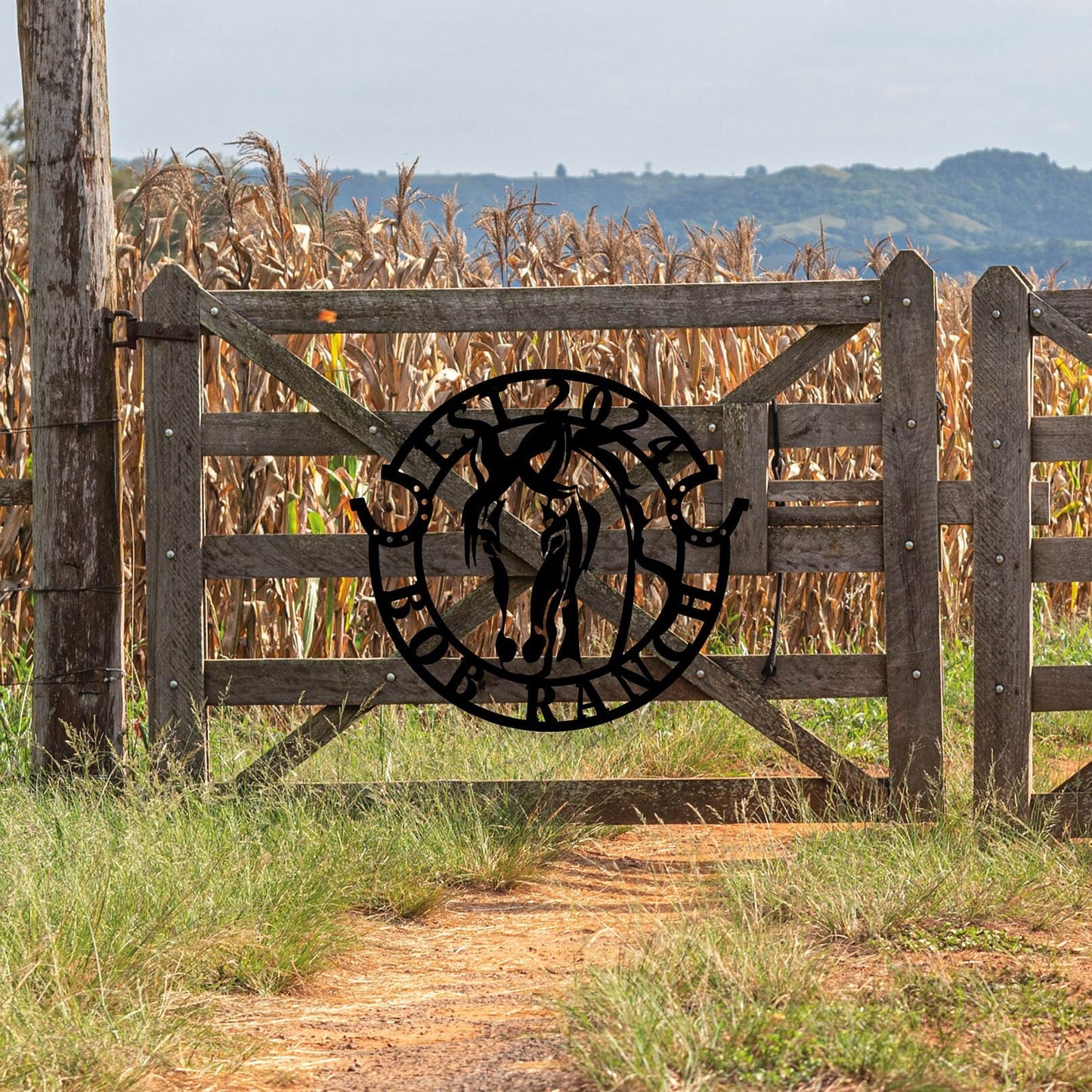 Custom Metal Horse Ranch Name Sign, Personalized Horse Farm Metal Sign, Horse Lovers Birthday Gift, Horse Farm Entry Sign, Christmas Gift
