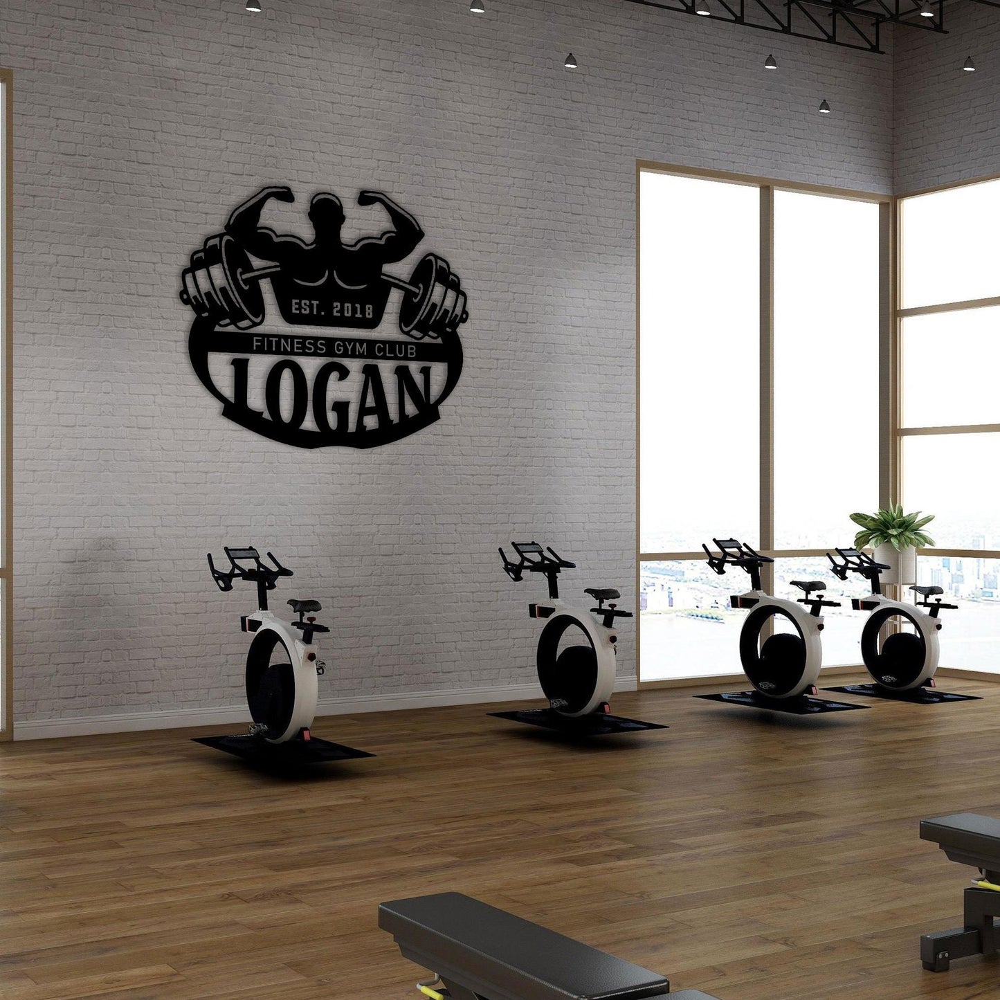 Personalized Gym Name Metal Sign, Custom Fitness Metal Wall Art, Gym Lovers Unique Birthday Gift, Family Sport Room Wall Art, Gift For Her