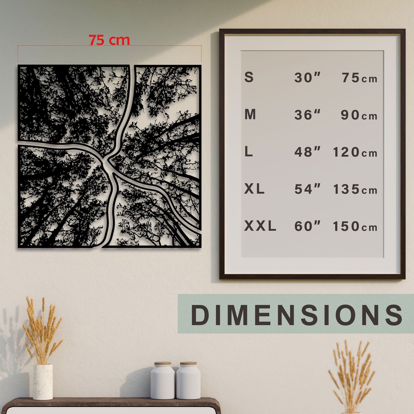 Tree Leaf Metal Wall Art, Kitchen Metal Wall Art, Yoga Room Metal Wall Art, Valentine's Day Gift, Garden Lovers Gift, Tree Metal Decor