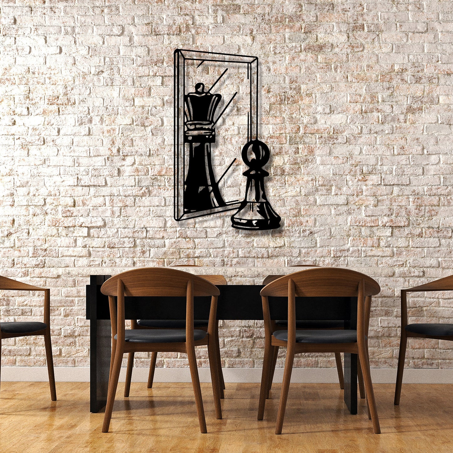 Chess Metal Wall Art, King and Pawn Metal Wall Decor, Unique Birthday Gift, Office Metal Wall Art, Trust Yourself Deco, Valentine's Day Gift