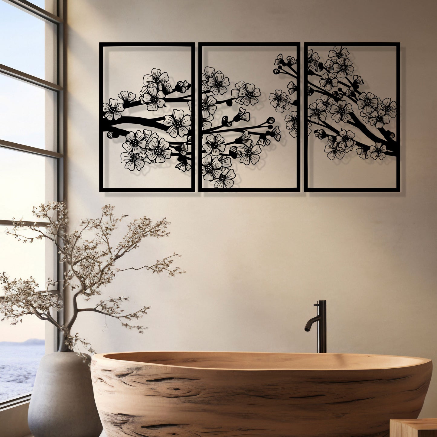 Cherry Blossom Metal Wall Art - Cherry Blossom Metal Home Decor - Unique Birthday Gift - Headboard Metal Wall Art - Christmas Gift