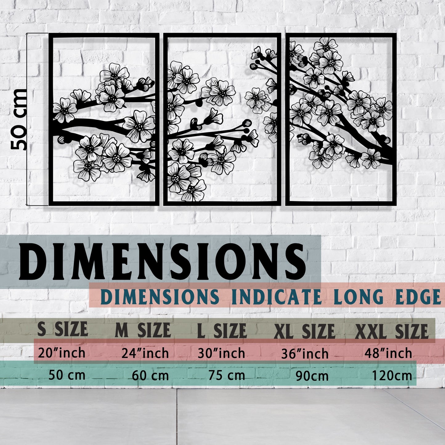 Cherry Blossom Metal Wall Art - Cherry Blossom Metal Home Decor - Unique Birthday Gift - Headboard Metal Wall Art - Christmas Gift