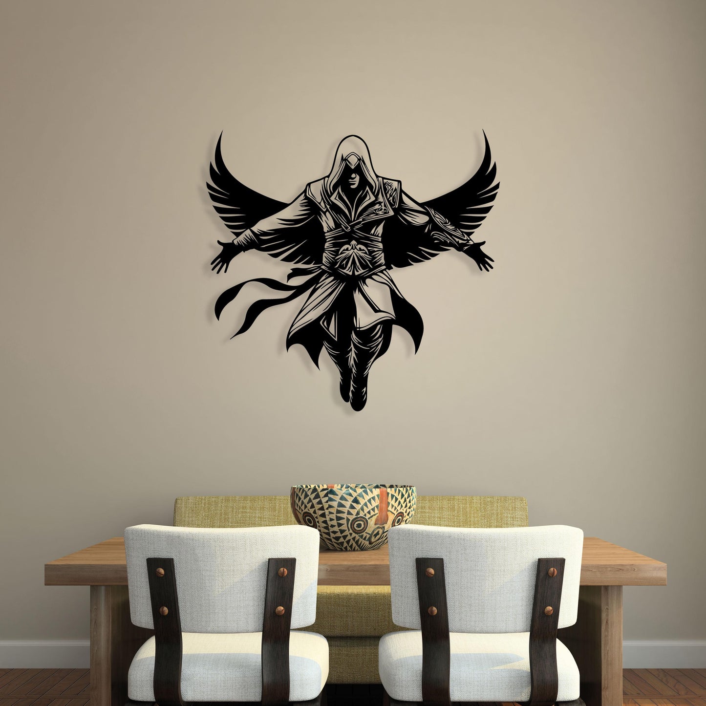 Assassin Metal Wall Art, Gamer Room Wall Decor, Bedroom Wall Art, Iconic Metal Wall Art, Unique Birthday Gift, Christmas Gift, Gift For Her