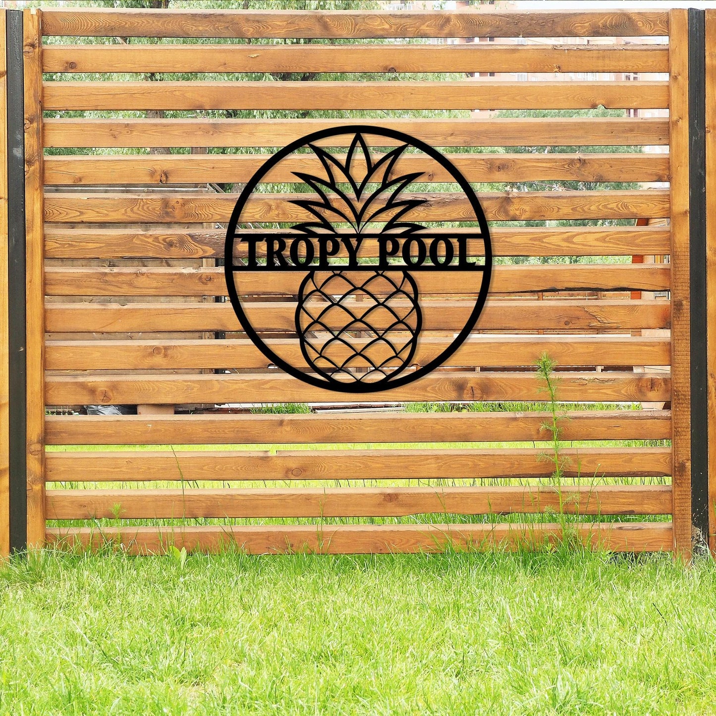 Personalized Metal Pineapple House Name Sign, Custom Metal Beach Name Sign, Unique Family Gift, Christmas Gift, Family Sign, Pool Name Sign