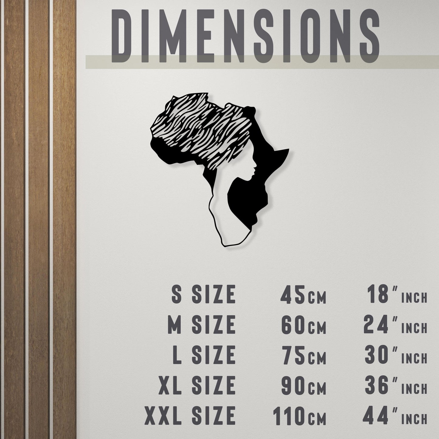 Worldmap African Woman Metal Wall Art, Kitchen Metal Home Wall Decor, Unique Birthday Gift, Housewarming Gift, Christmas Gift, iconic decor