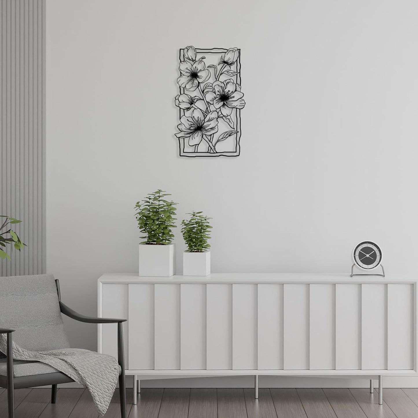 Artistic Flowers Metal Wall Art, Decorative Flowers, Elegant Flowers, Flashy Flowers Metal Wall Decor, Interior Architecture Design Idea