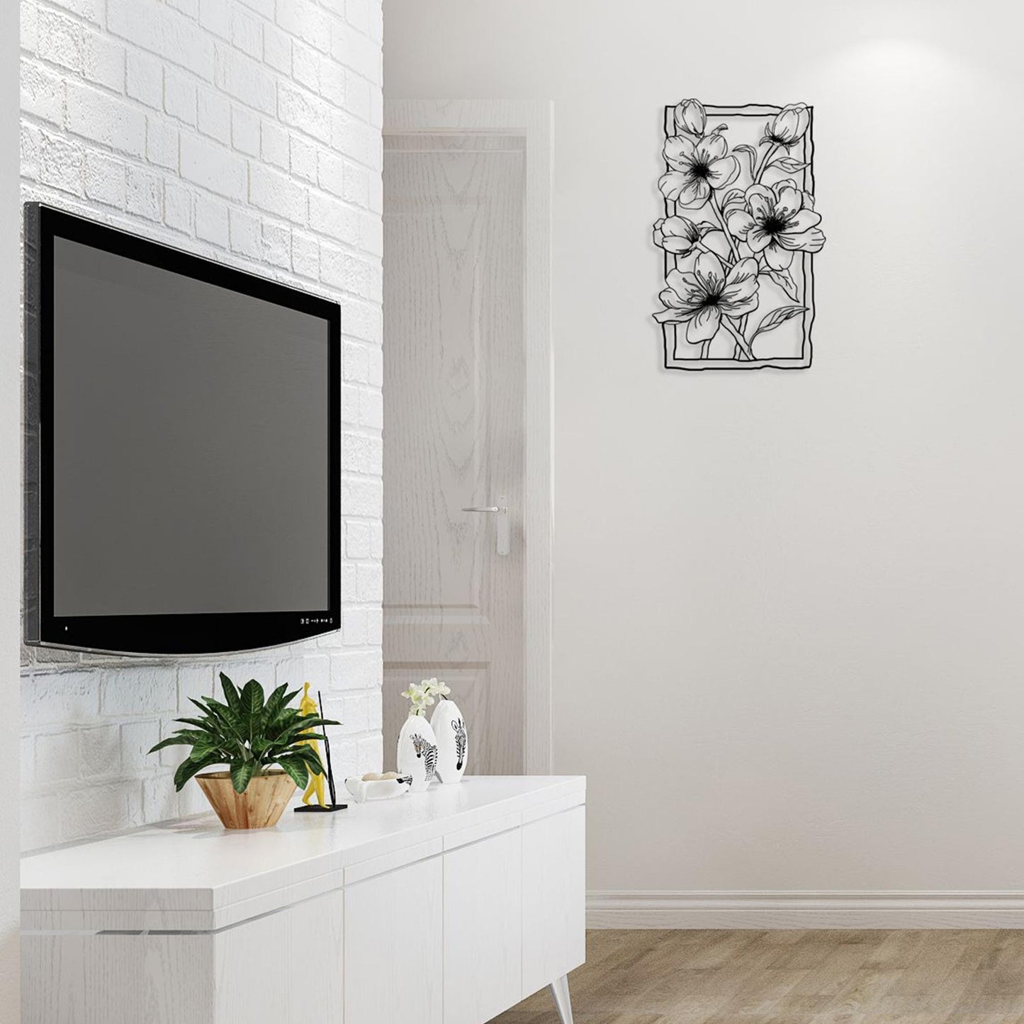 Artistic Flowers Metal Wall Art, Decorative Flowers, Elegant Flowers, Flashy Flowers Metal Wall Decor, Interior Architecture Design Idea