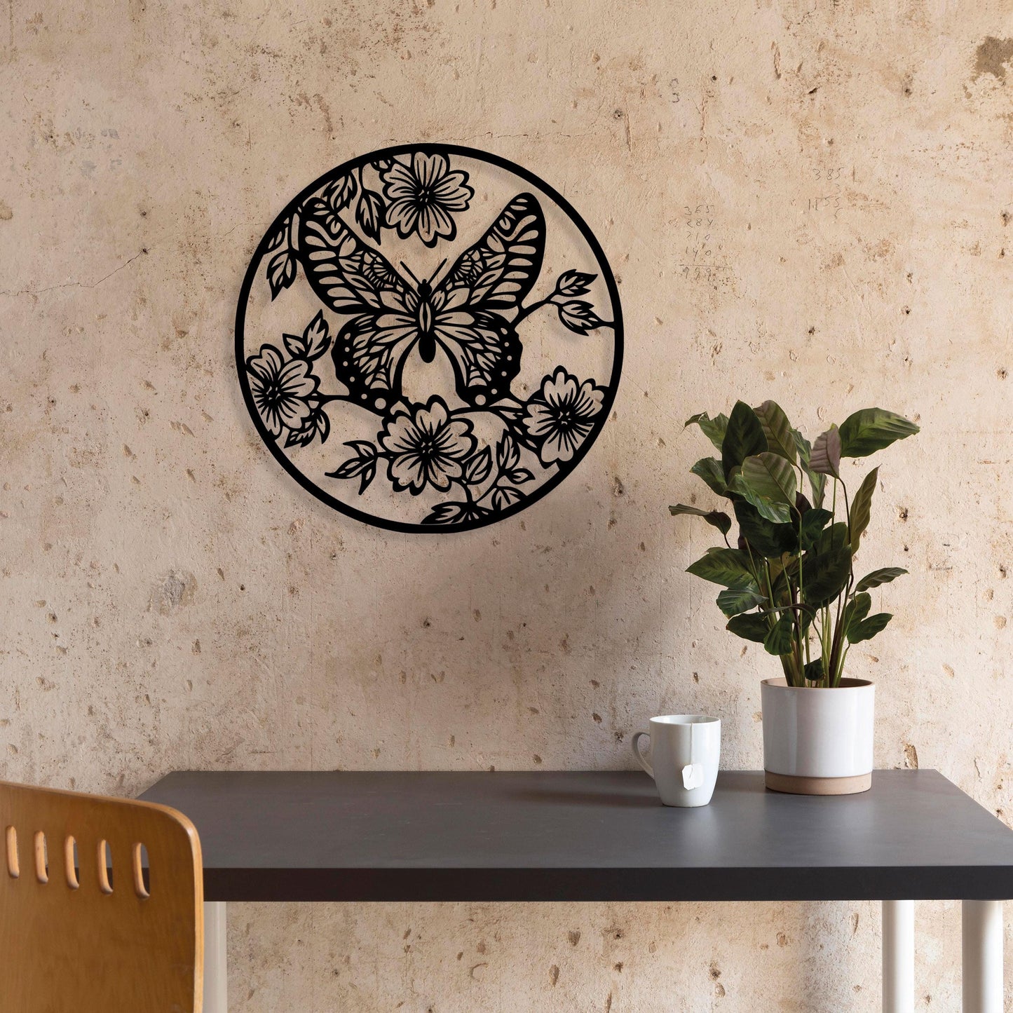 Butterfly Metal Wall Art, Home Garden Metal Wall Art, Unique Birthday Gift, Bathroom Metal Wall Decor, Porch Metal Wall Art, Gift for Her