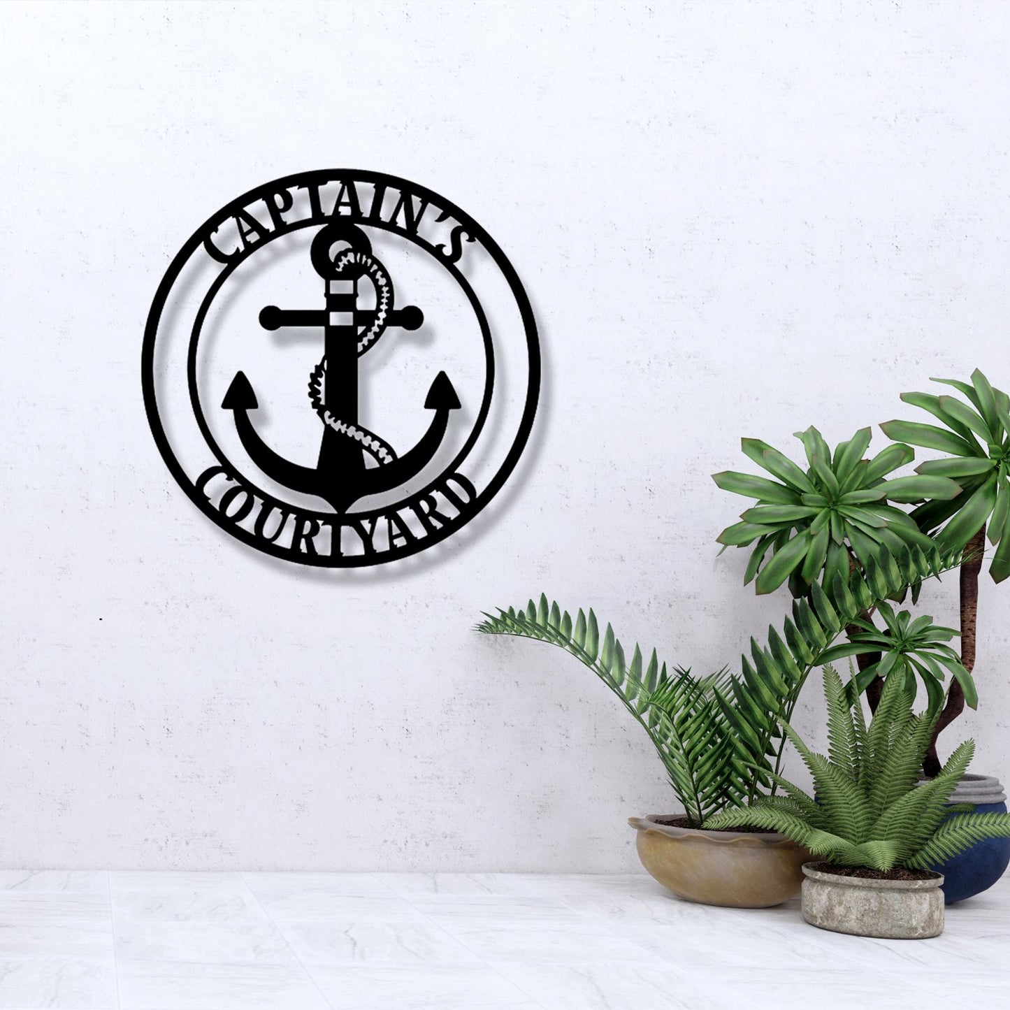 Personalized Metal Anchor Name Sign, Marine Metal Sign, Custom Sailor Name Sign, Nautical Lovers Gift, Anniversary Gift, Christmas Gift