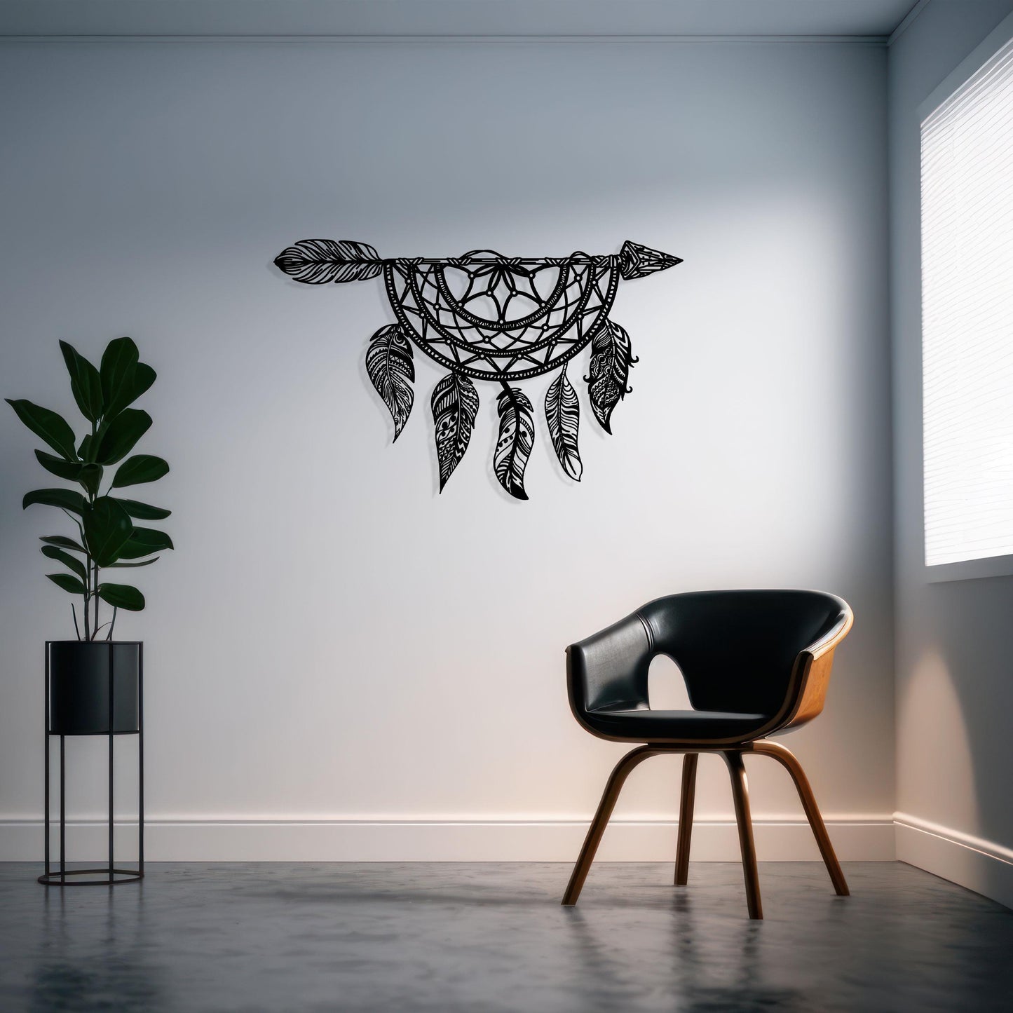 Arrow Dreamcatcher Metal Wall Art, Unique Birthday Gift, Unique Boho Metal Decor, Headboard Wall Art, Gift for Her, Arrow Metal Home Decor