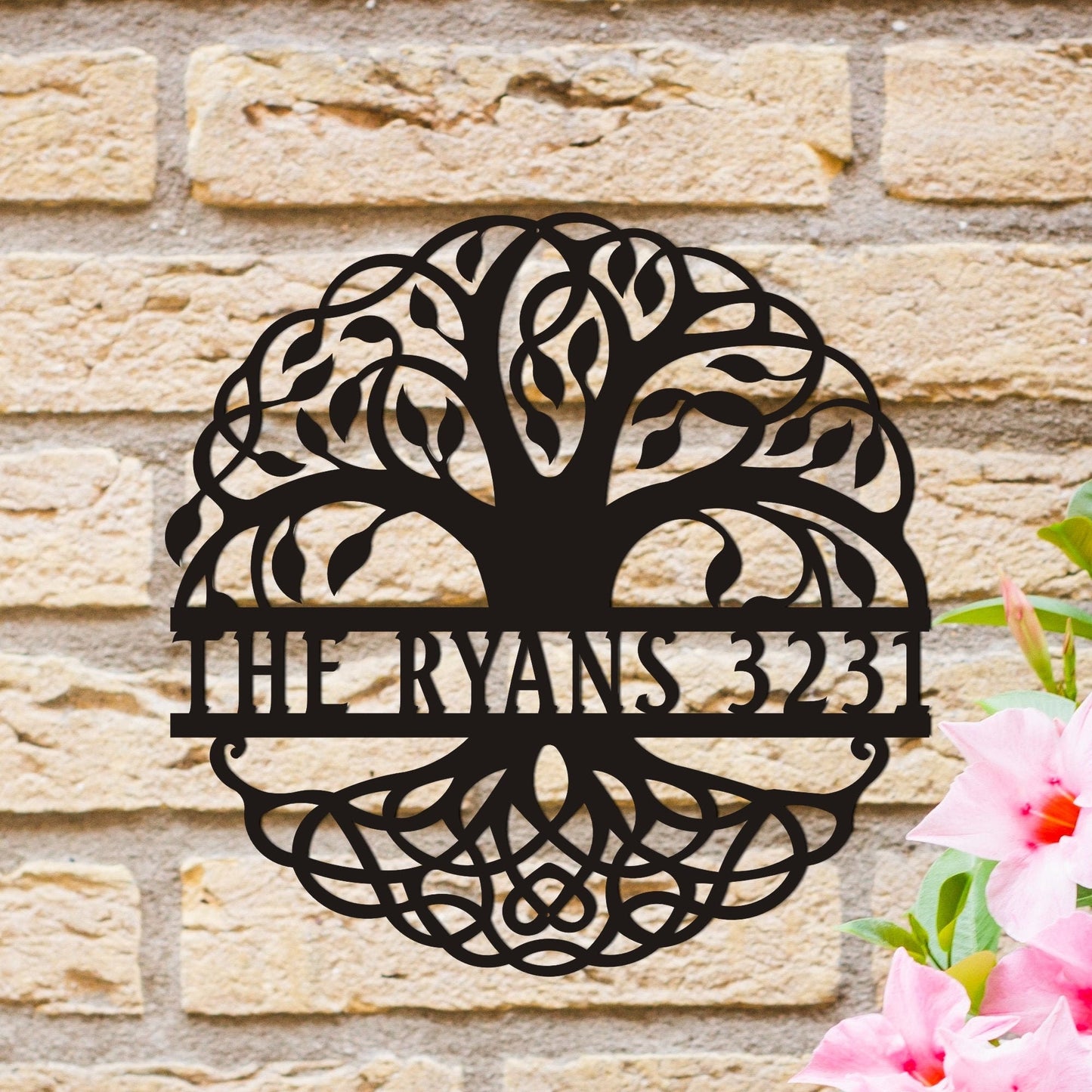 Personalized Metal Tree Family Name Sign - Custom Tree of Life Sign - Metal Family Tree Decor - Gift for Family - Unique Birthday Gift