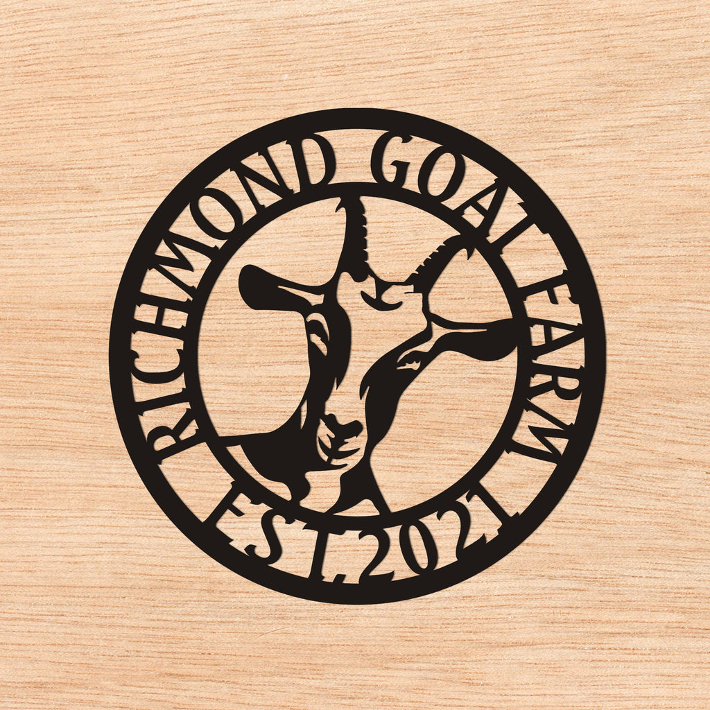 Personalized Goat Metal Farm Sign, Custom Metal Goat Ranch Sign, Unique Family Gift, Porch Metal Wall Sign, Christmas Gift, Best Gift