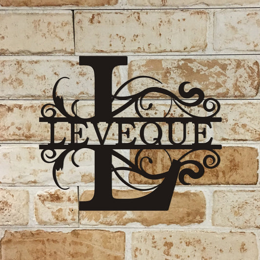 Monogram Personalized Family Name Sign, Custom Metal House Entry Metal Sign, Unique Birthday Gift, Metal Workshop Name Sign, Christmas Gift