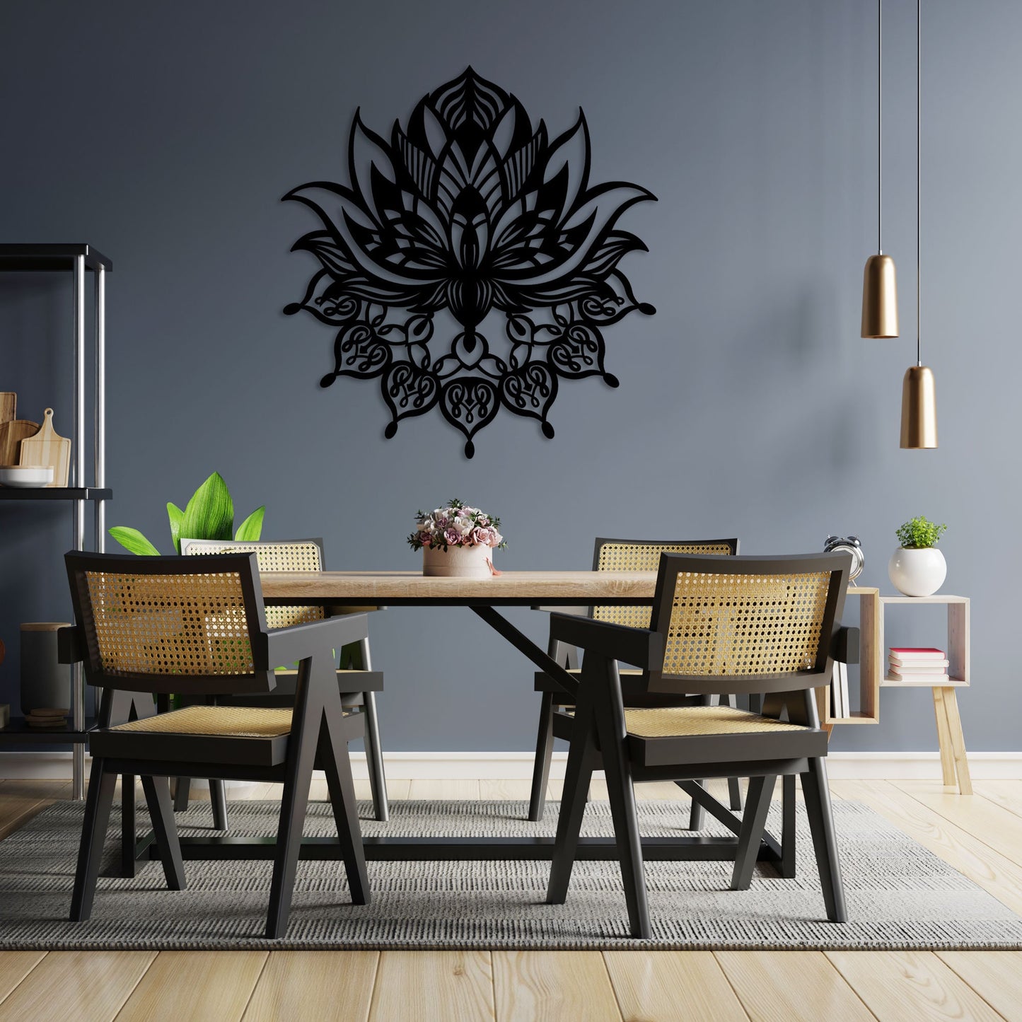 Mandala Metal Wall Art, Wall Hanging Decor, Mandala Metal Wall Decor, Black Mandala Wall Decor, Bohemian Wall Art, Christmas Gift