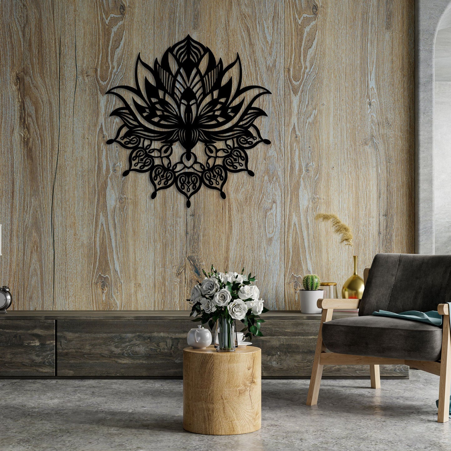 Mandala Metal Wall Art, Wall Hanging Decor, Mandala Metal Wall Decor, Black Mandala Wall Decor, Bohemian Wall Art, Christmas Gift