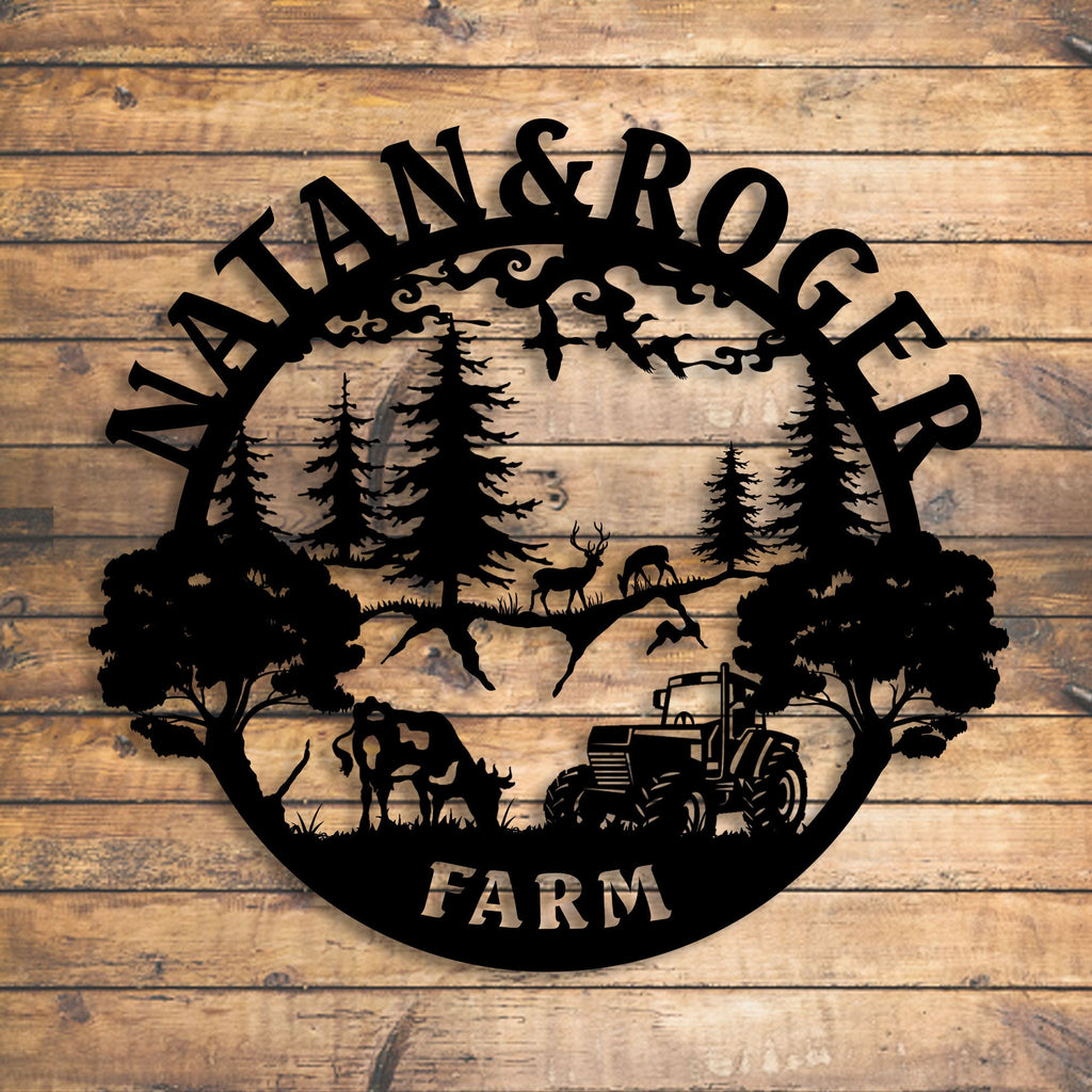 Personalized House Garden Metal Family Name Sign, Custom Last Name Sign, Farmhouse Metal Sign, Unique Ranch Sign, Christmas Gift