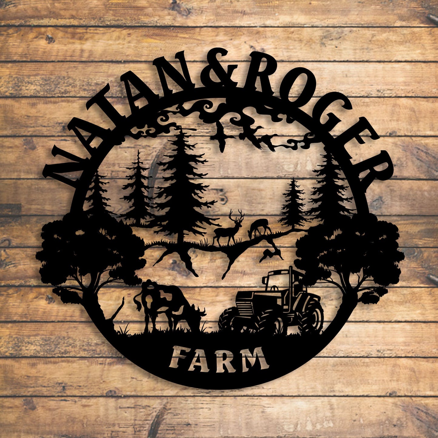 Personalized House Garden Metal Family Name Sign, Custom Last Name Sign, Farmhouse Metal Sign, Unique Ranch Sign, Christmas Gift