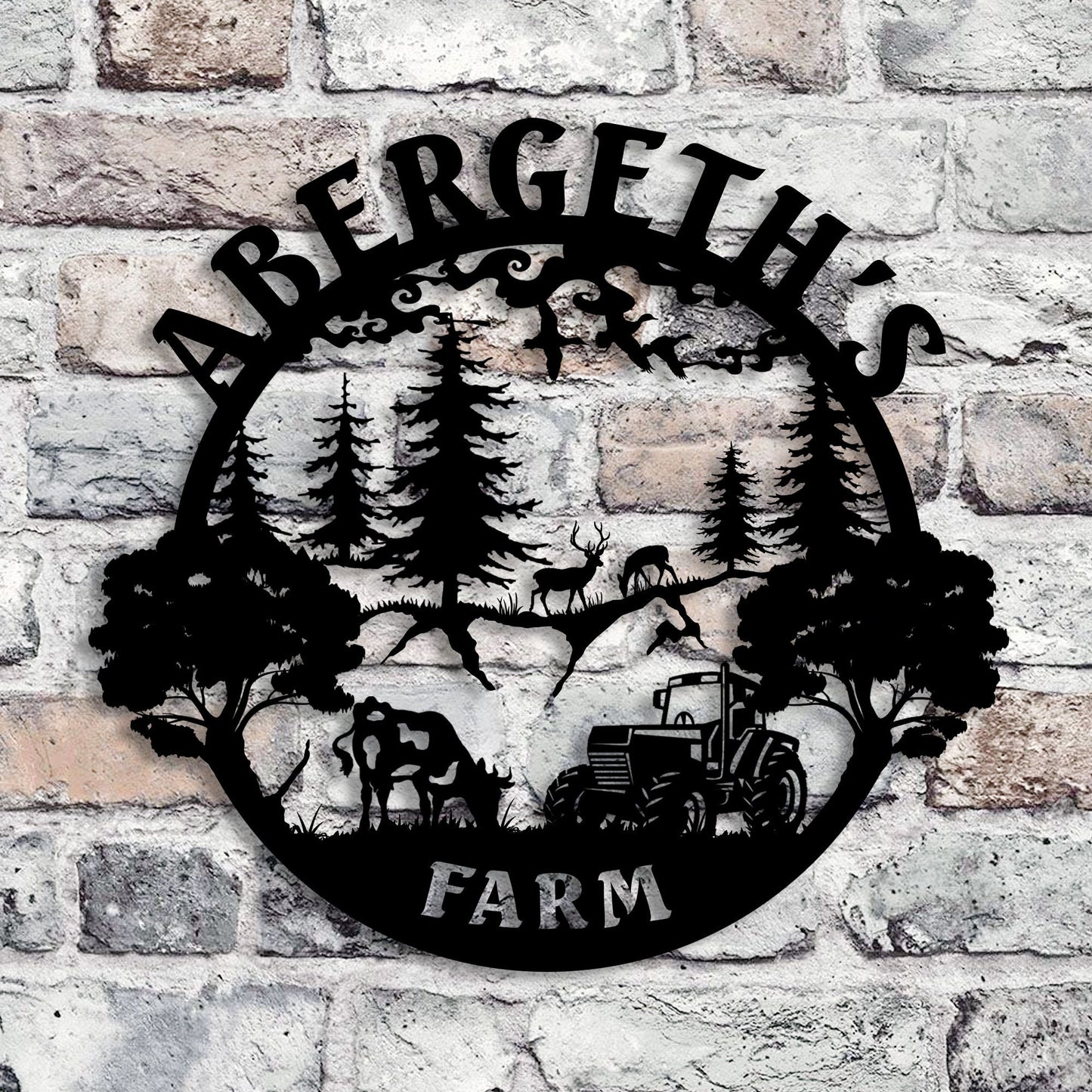 Personalized House Garden Metal Family Name Sign, Custom Last Name Sign, Farmhouse Metal Sign, Unique Ranch Sign, Christmas Gift